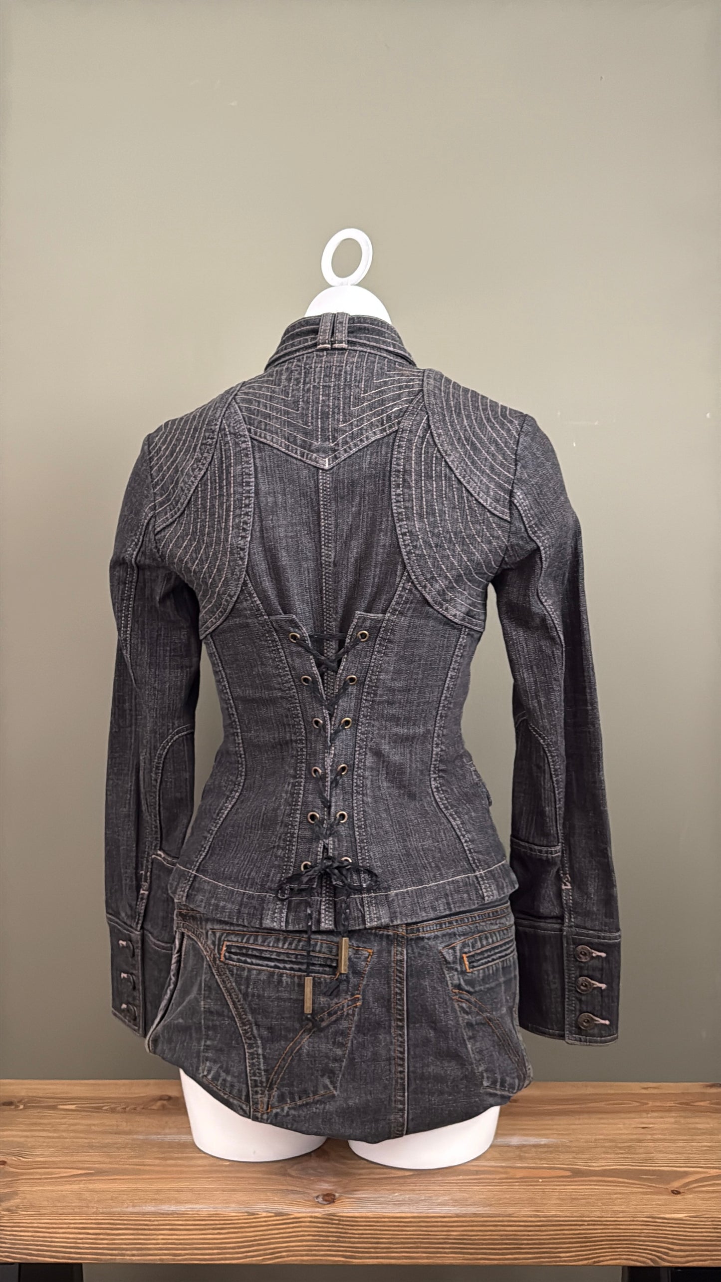 Karen Millen Denim Corset Jacket (UK10)