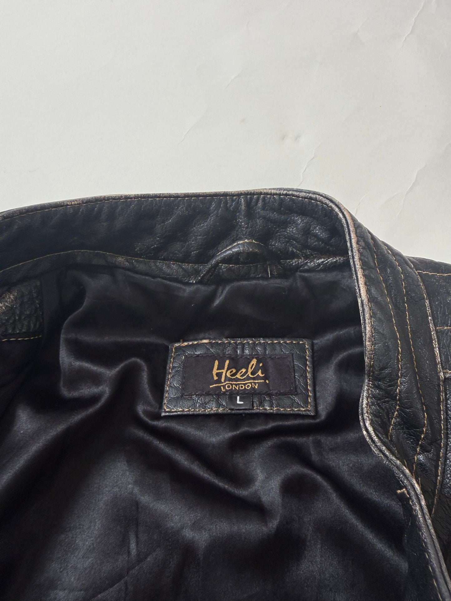 Leather Biker Jacket (L)