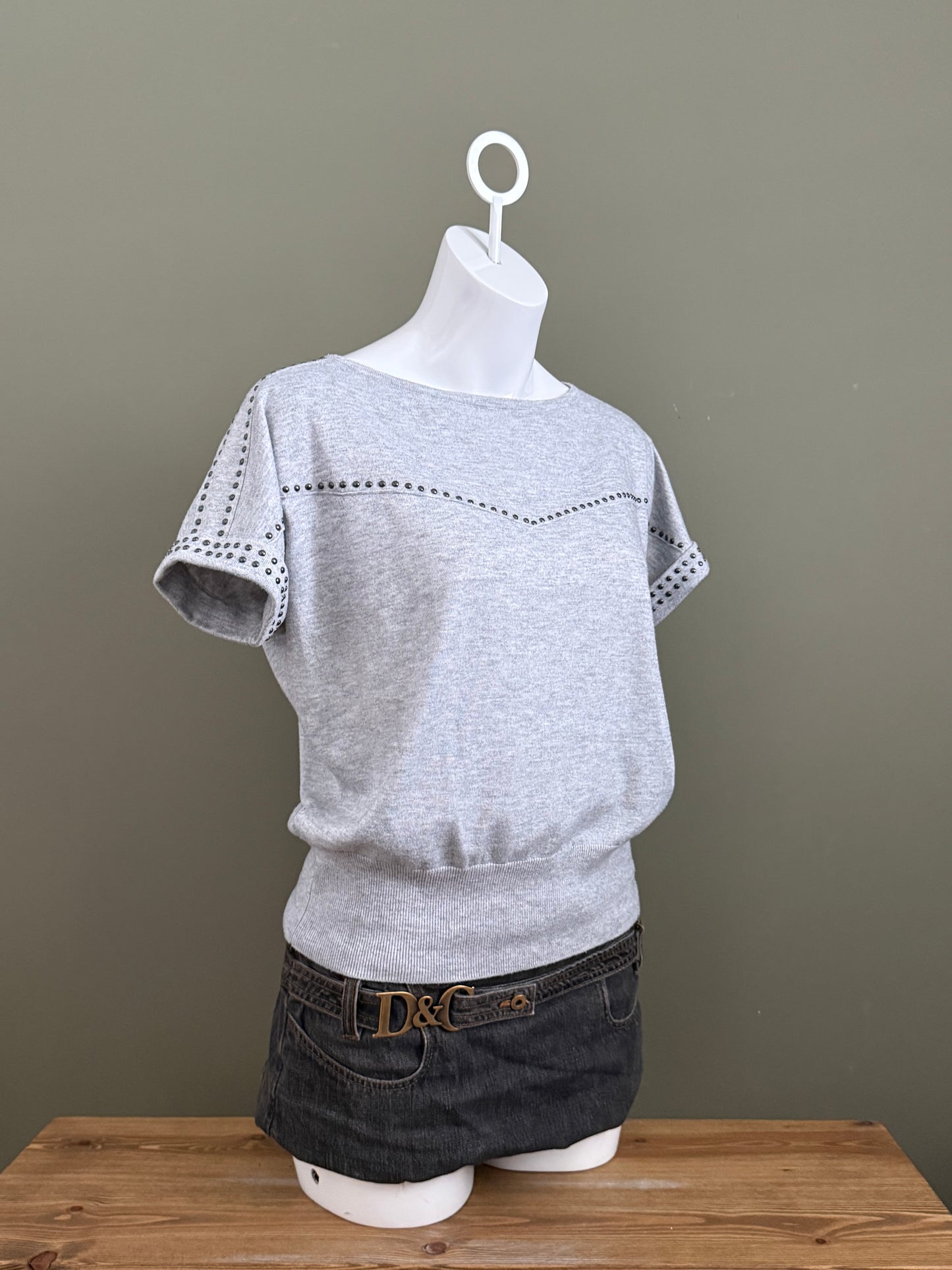 Studded Knit Top (S)