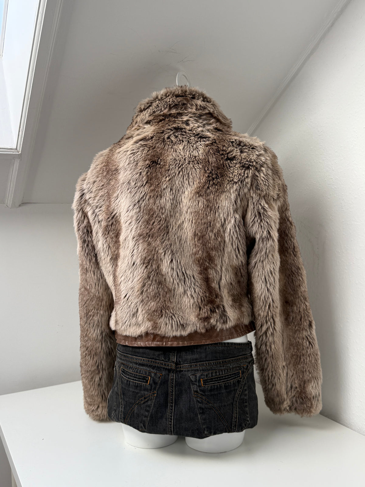 Faux Fur Bomber Jacket (UK16)