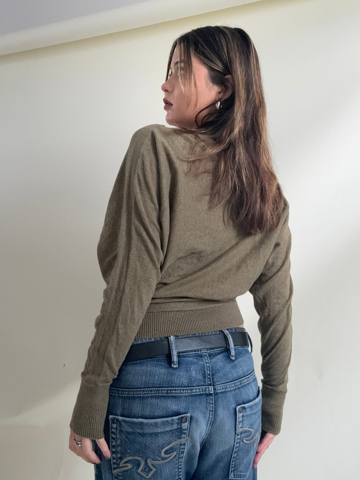 Allsaints Khaki Knit Jumper (S)