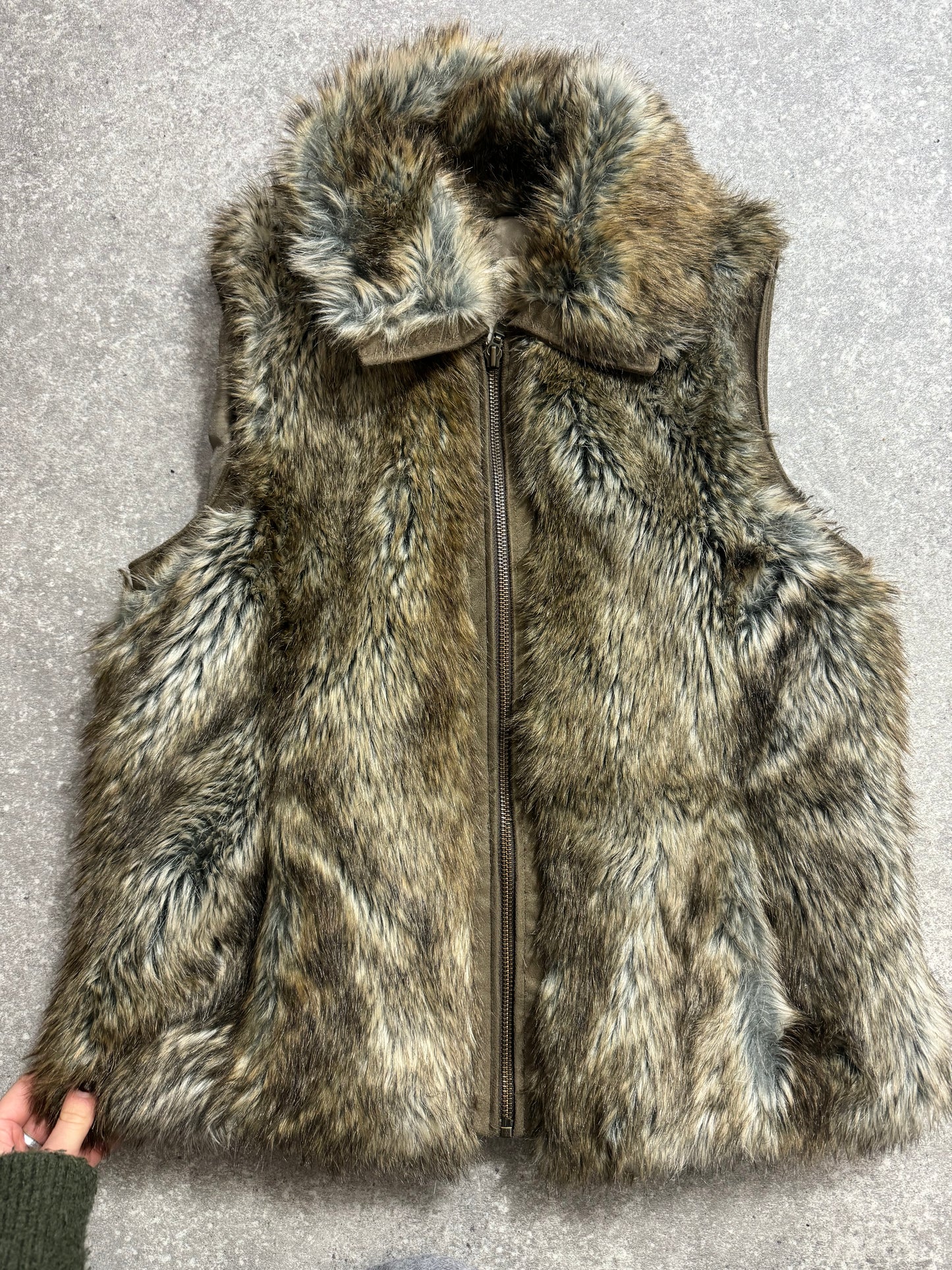 Y2K Faux Fur Gilet (M)