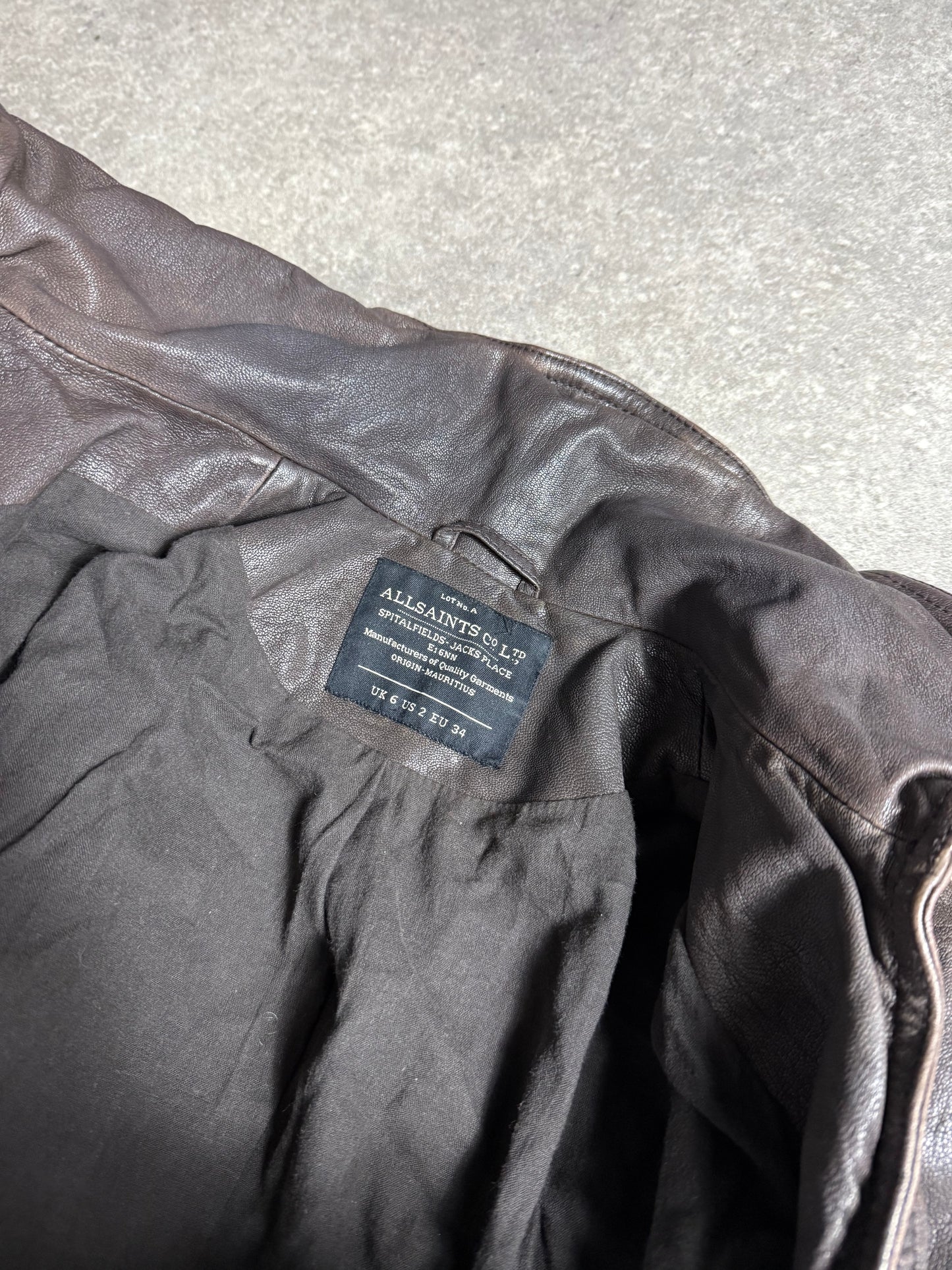 Allsaints Leather Jacket (UK6)