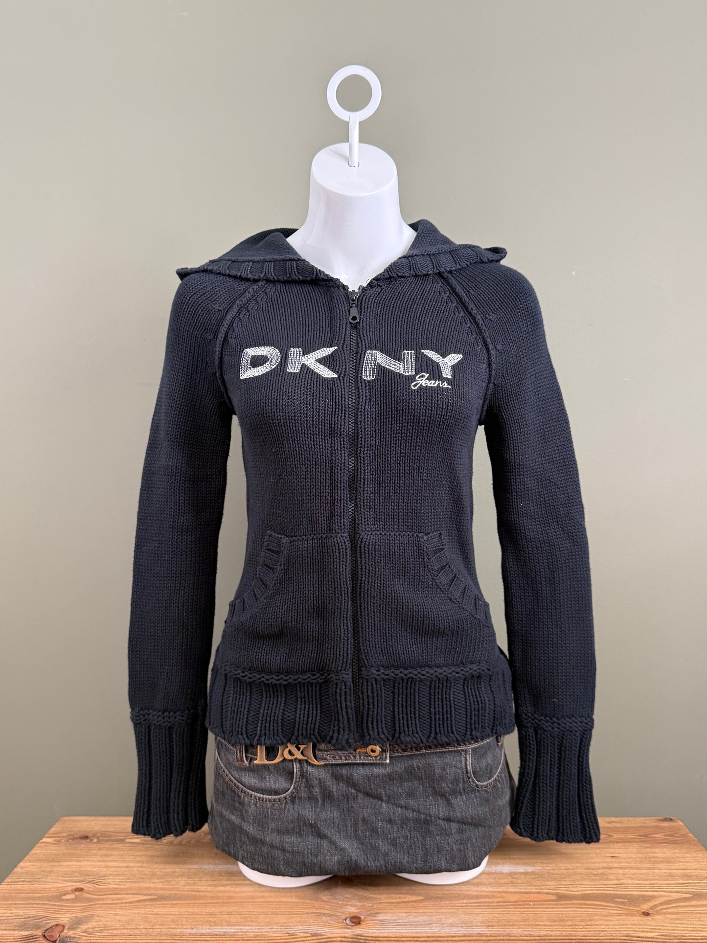 DKNY Knit Zip Hoodie (M)