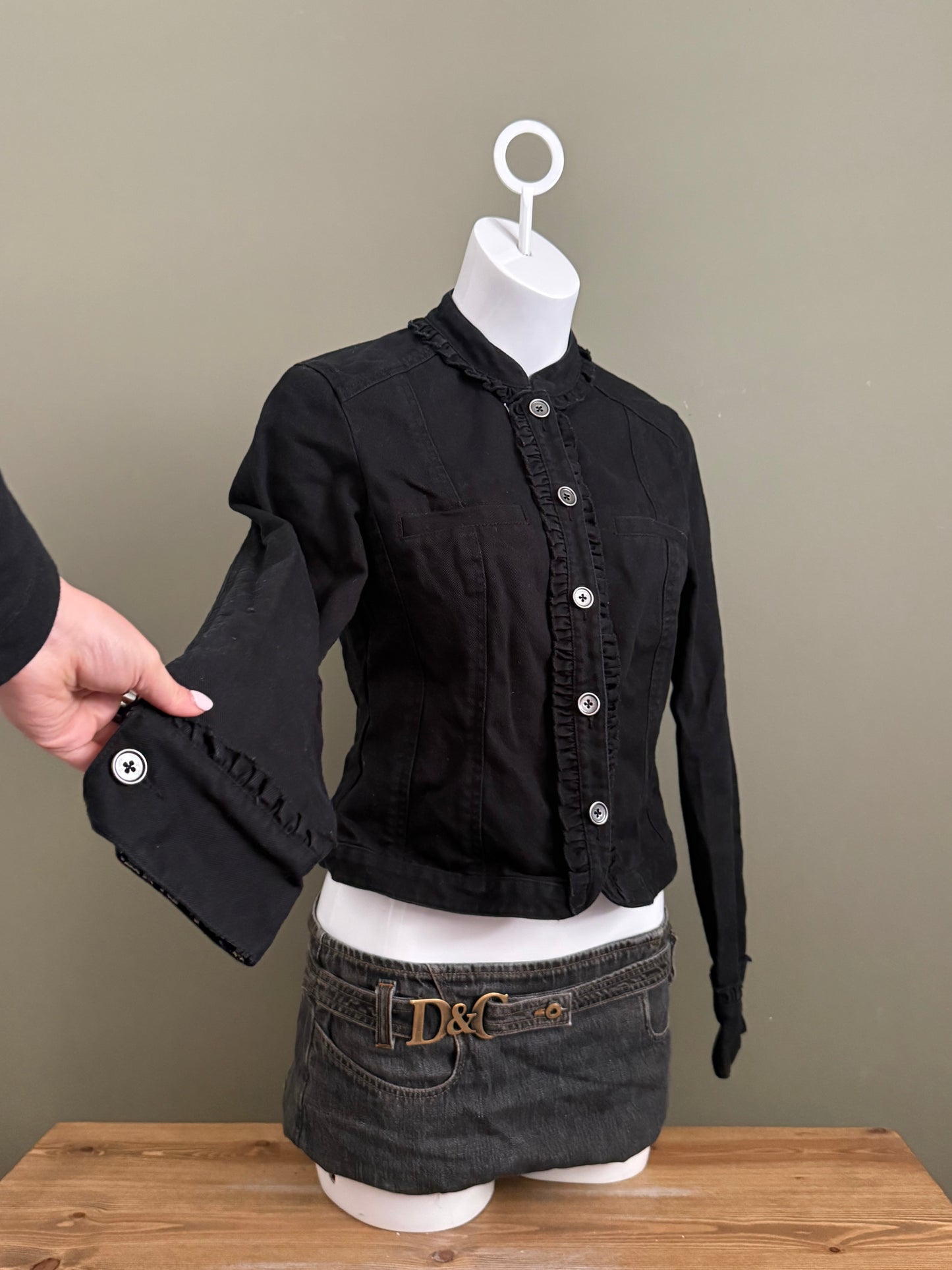 Laura Ashley Ruched Black Jacket (UK12)