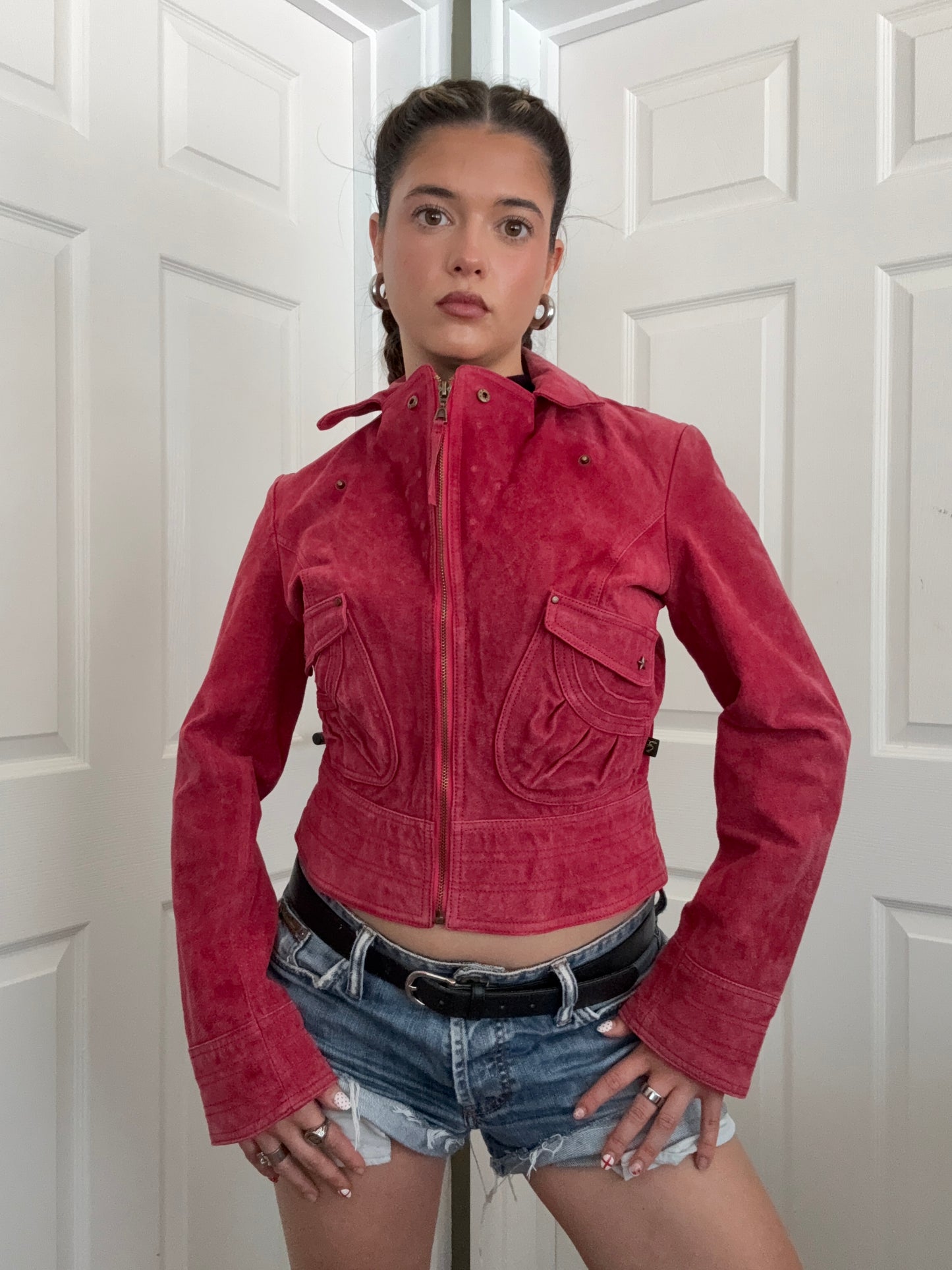 Red Suede Jacket (UK12)