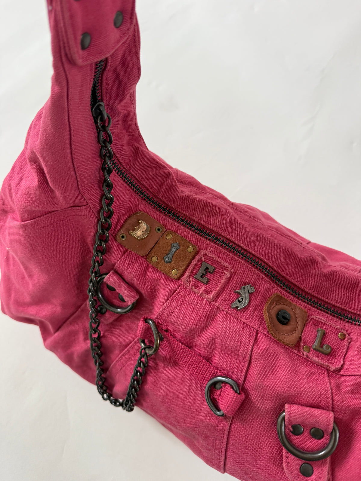 Vintage Diesel Pink Slouchy Handbag