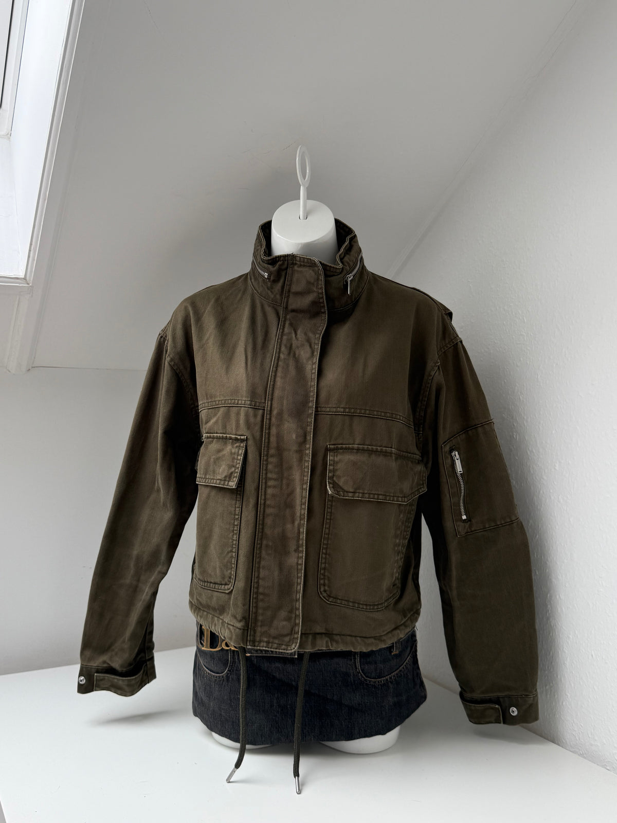 Superdry Khaki Cargo Jacket (UK10)