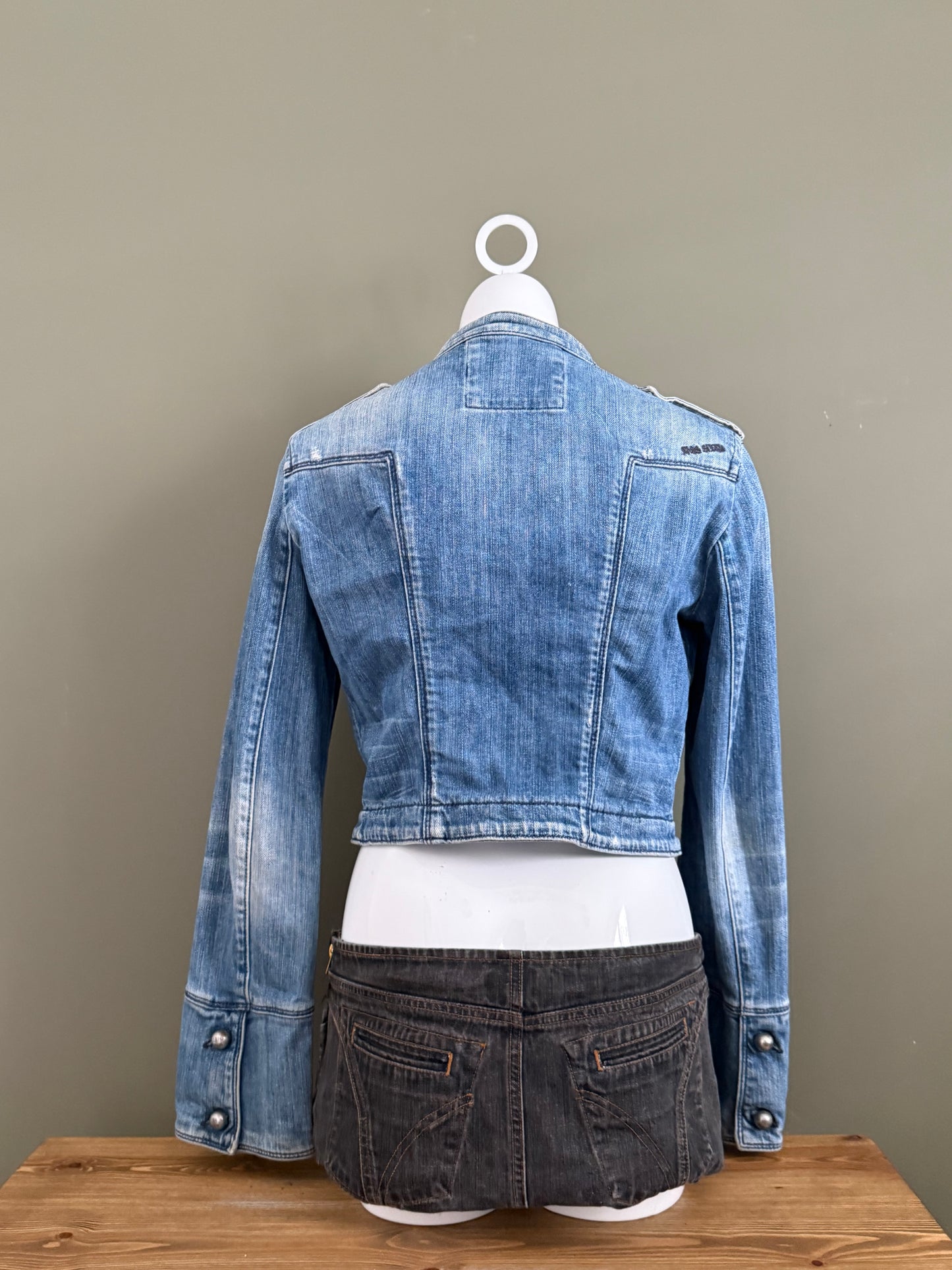 Miss Sixty Denim Military Jacket (L)