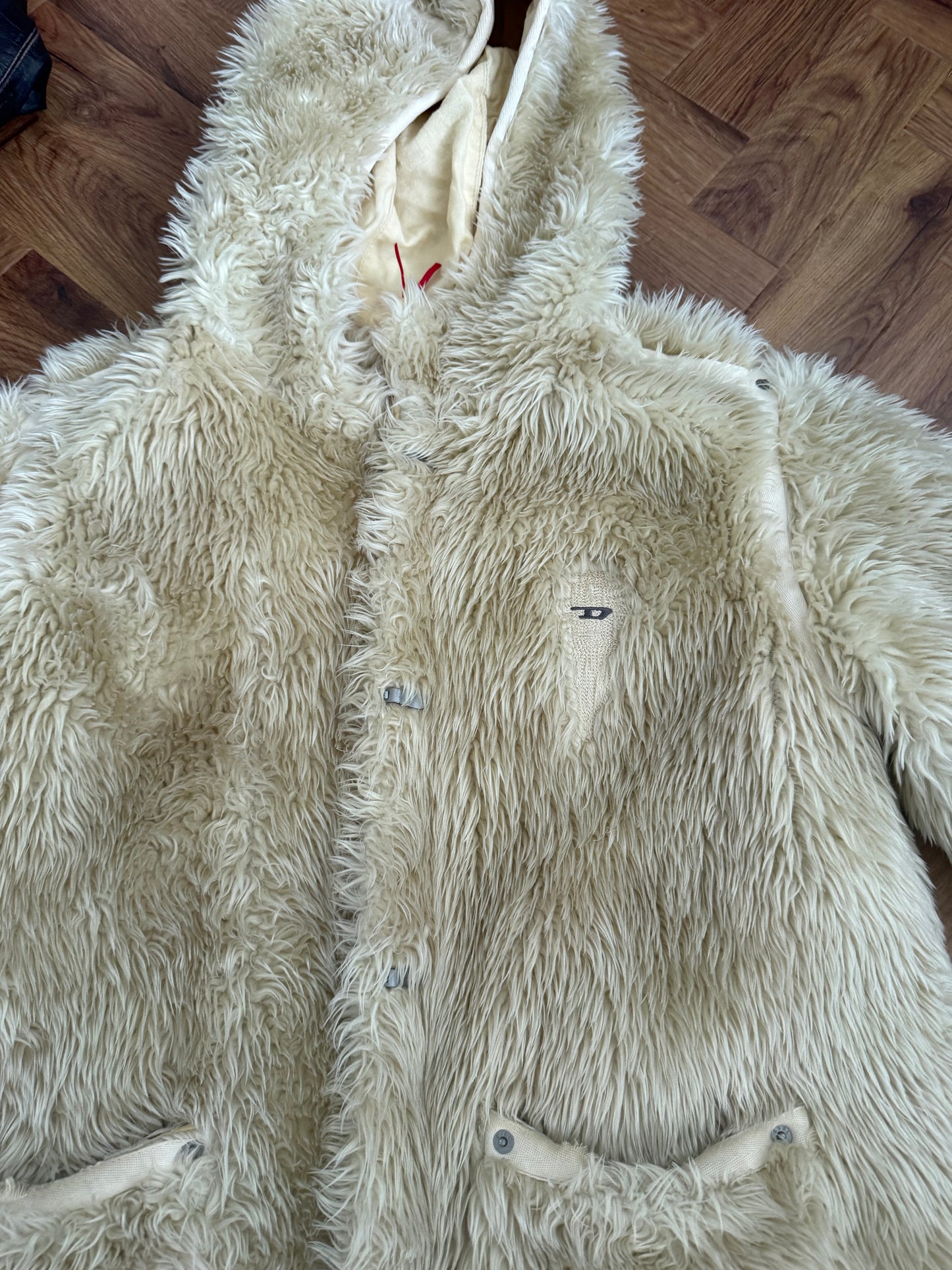 Diesel Faux Fur Yetti Coat (S)