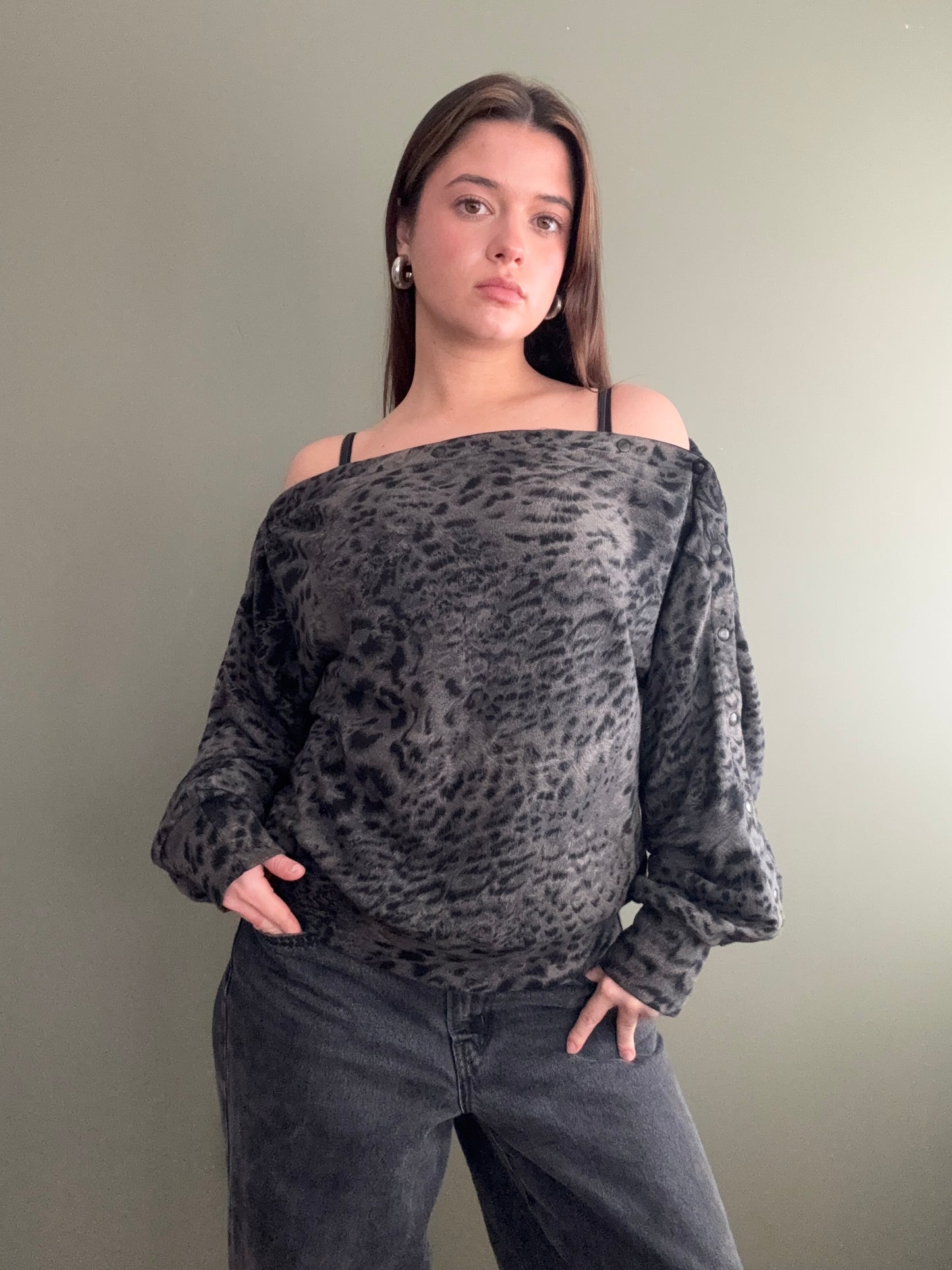 Allsaints Batwing Popper Jumper (S)