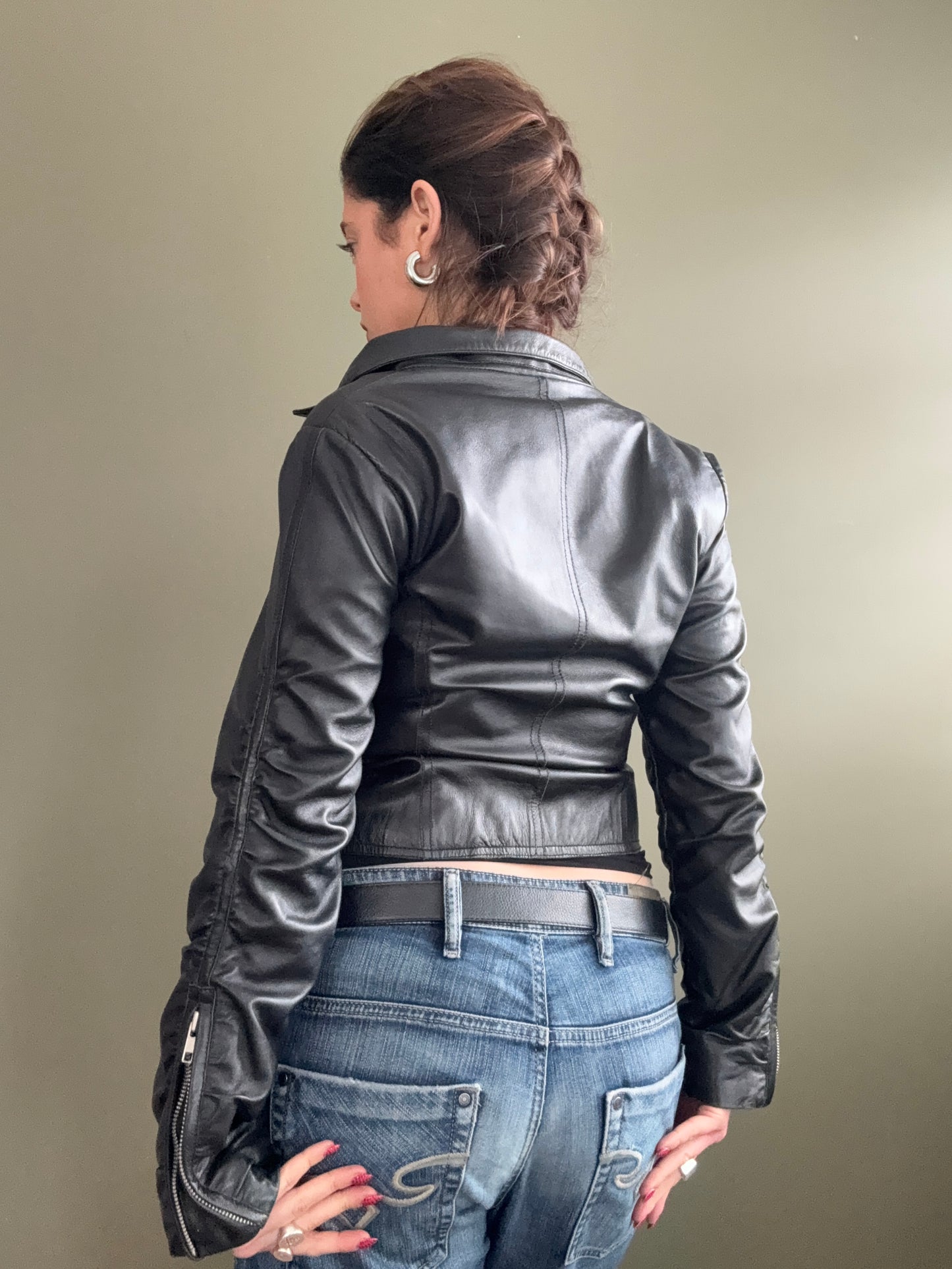 Fitted Leather Jacket (UK10)
