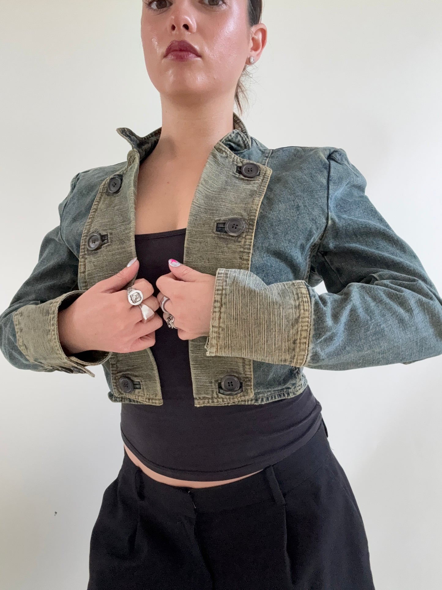 Karen Millen Denim Military Jacket (UK12)