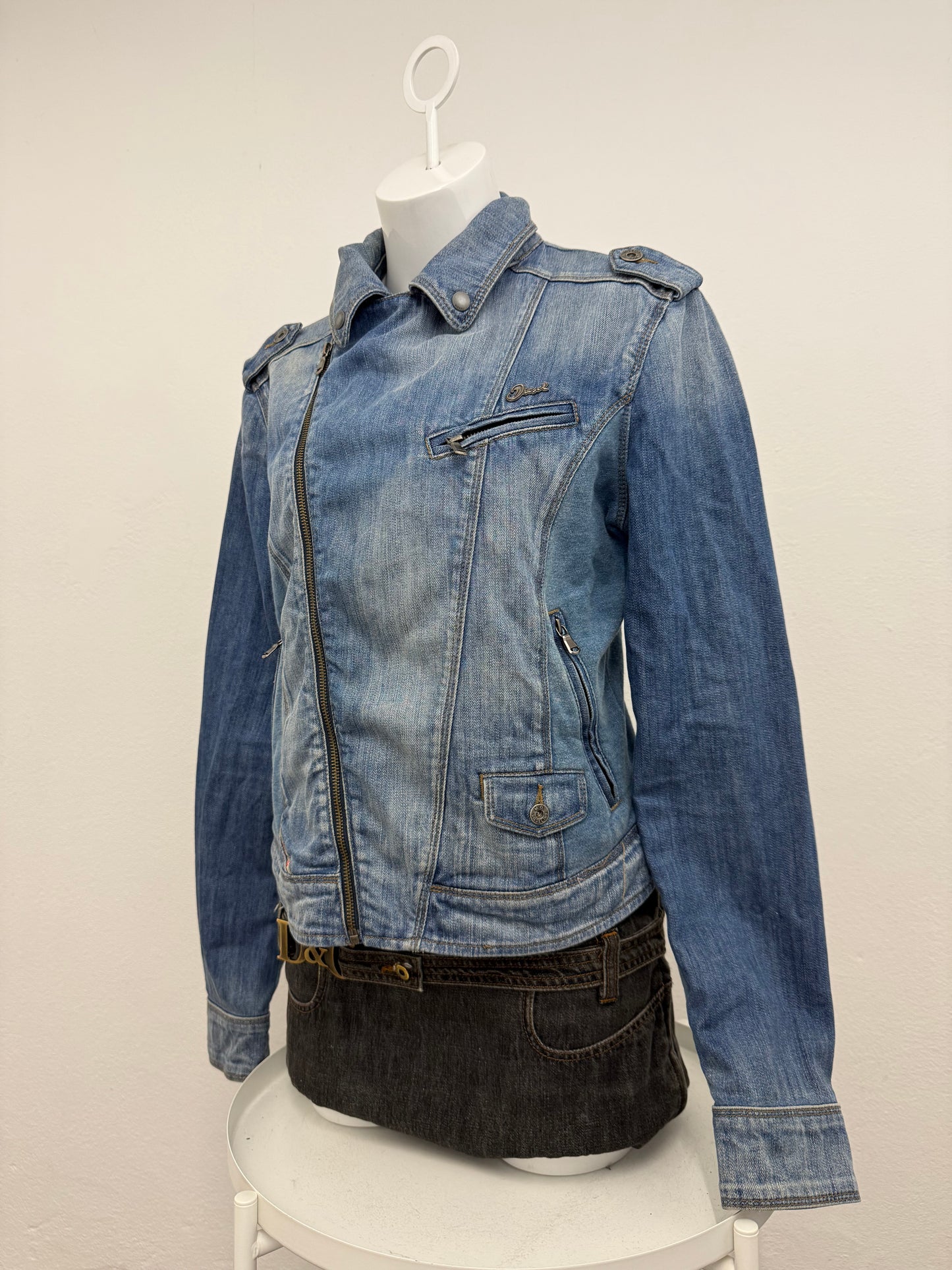 Diesel Denim Biker Jacket (L)