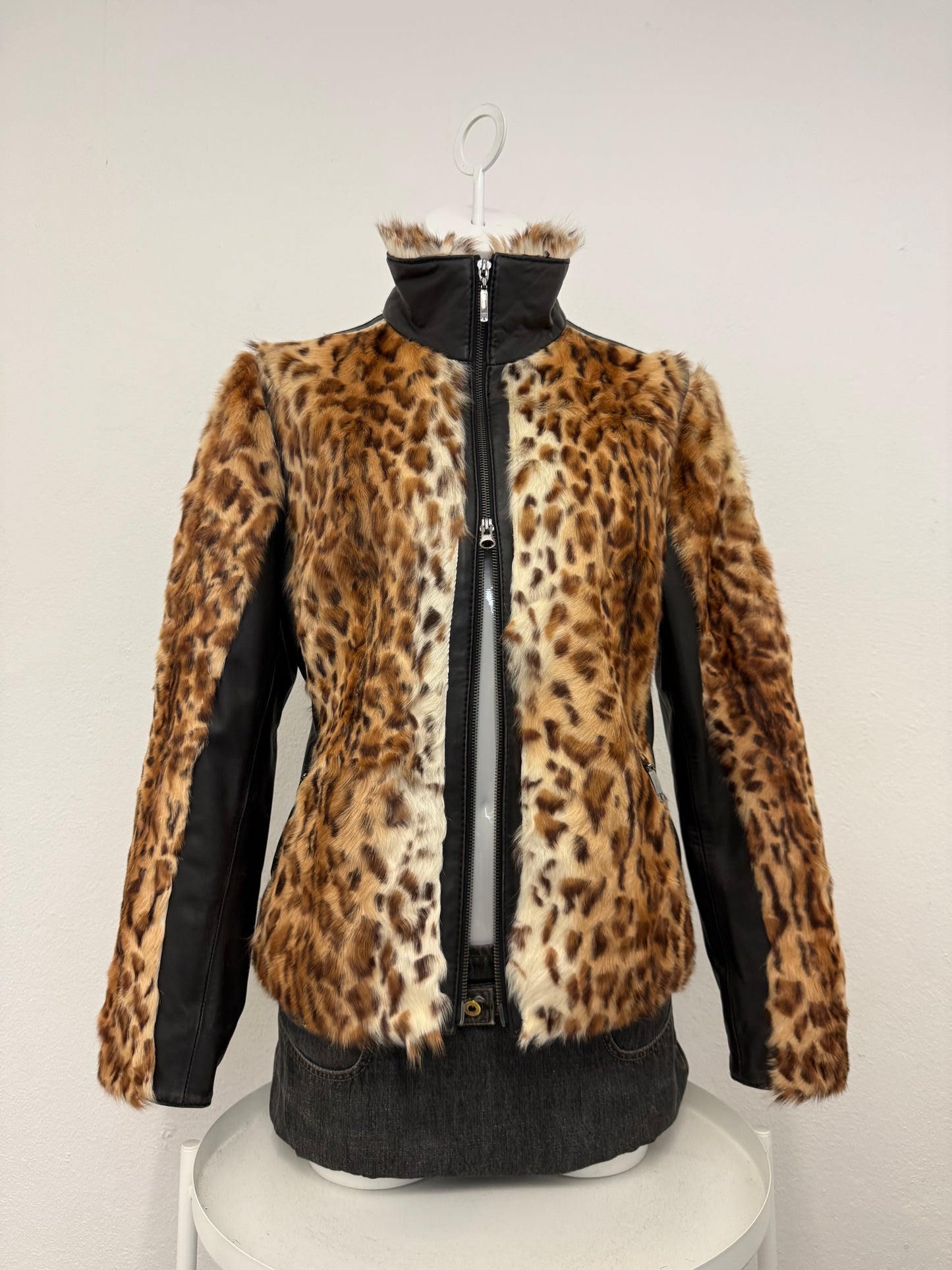Leather, Faux Fur Jacket (M)