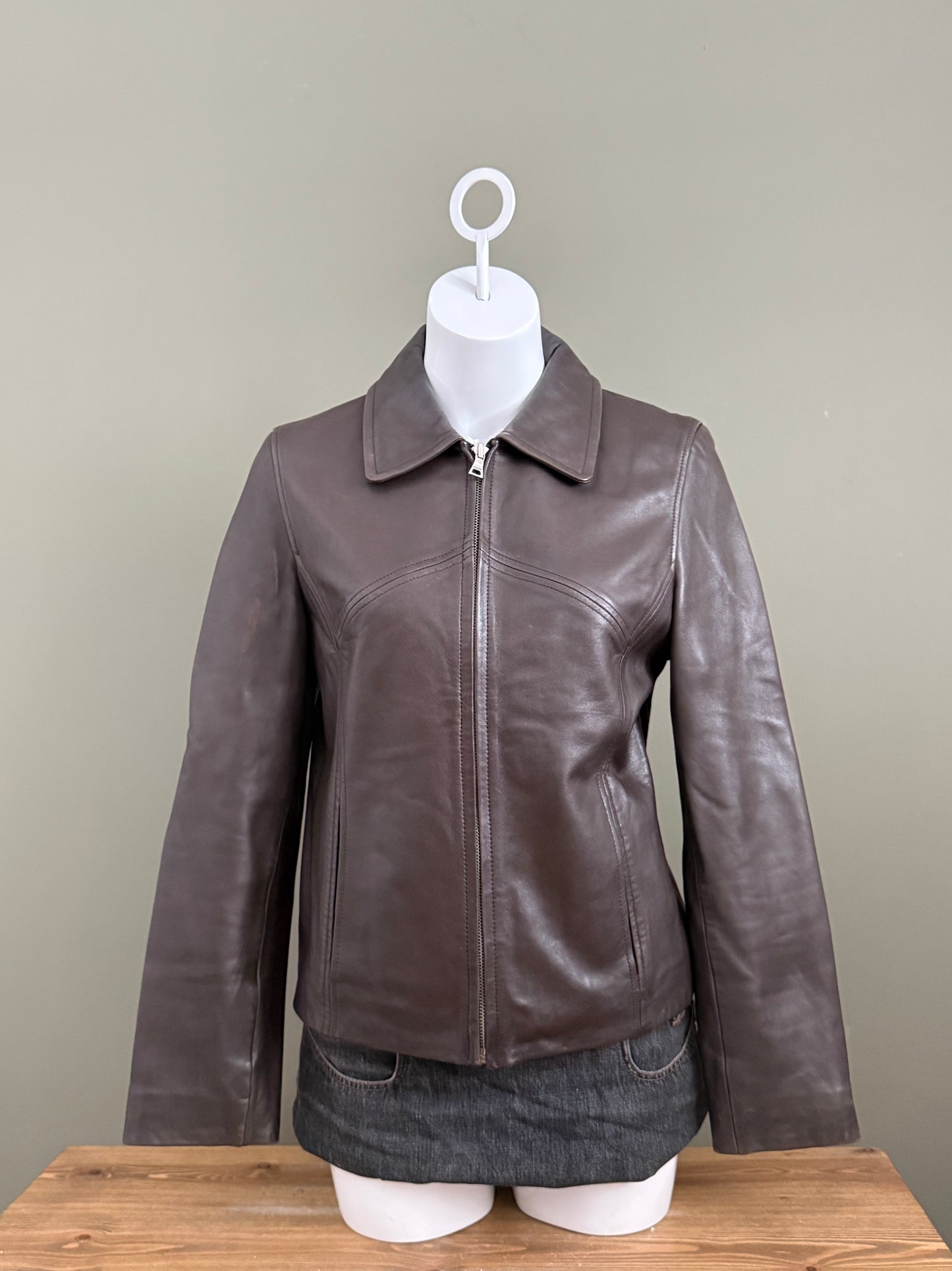 Guess Leather Jacket (UK14)