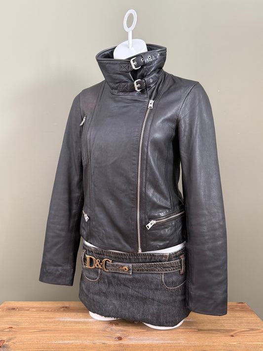 Allsaints Leather Buckle Jacket (UK10)