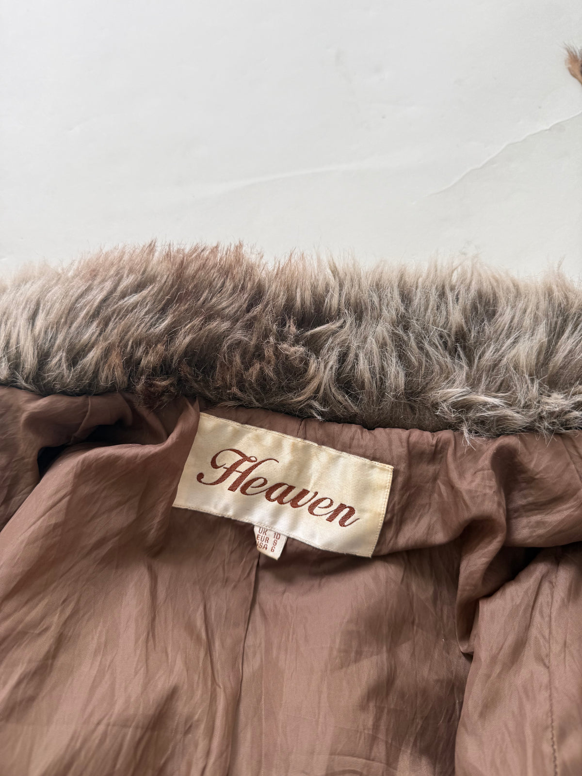 Cropped Faux Fur Jacket (UK10)