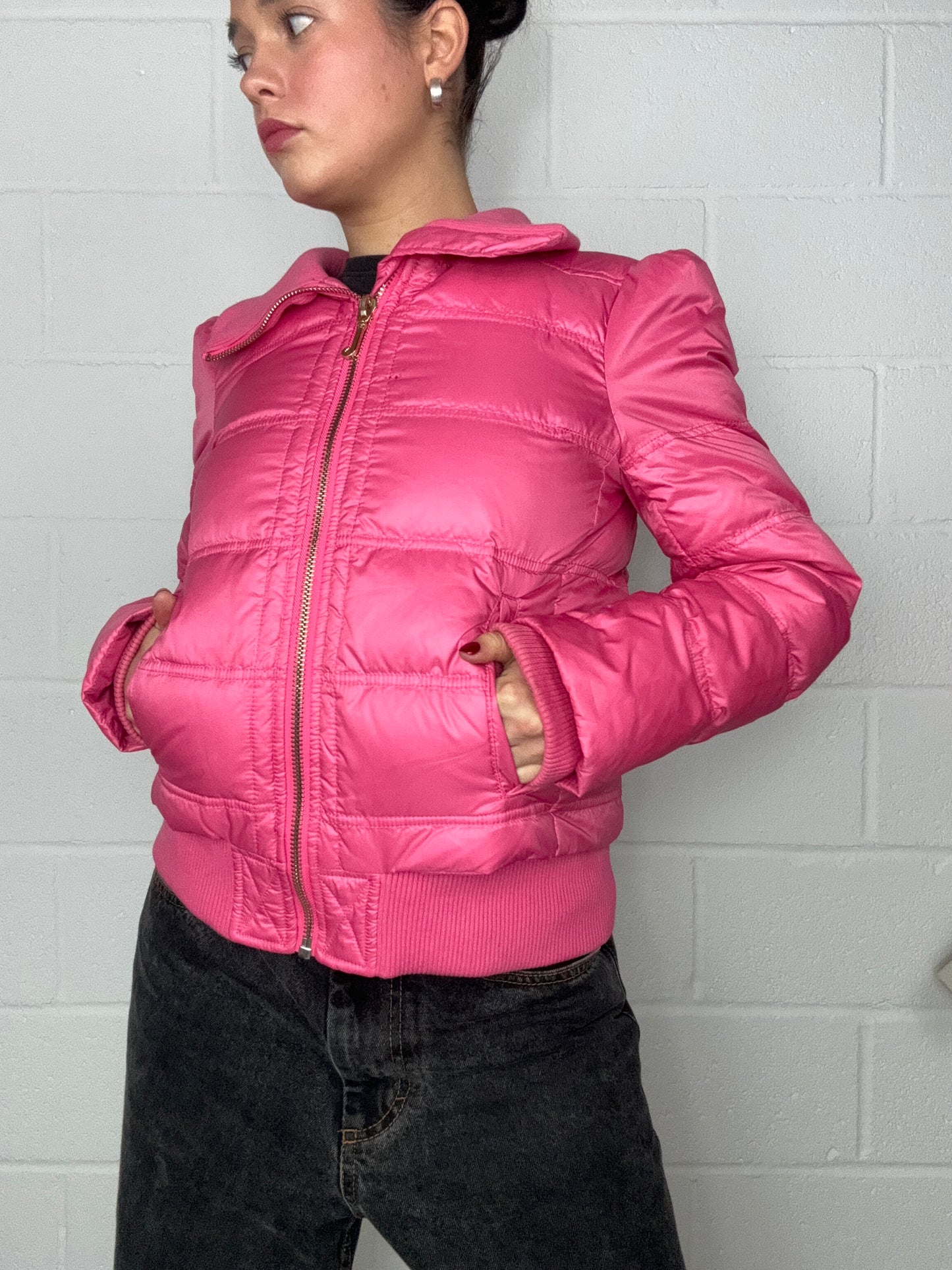 Pink Juicy Couture Puffer Jacket (M)