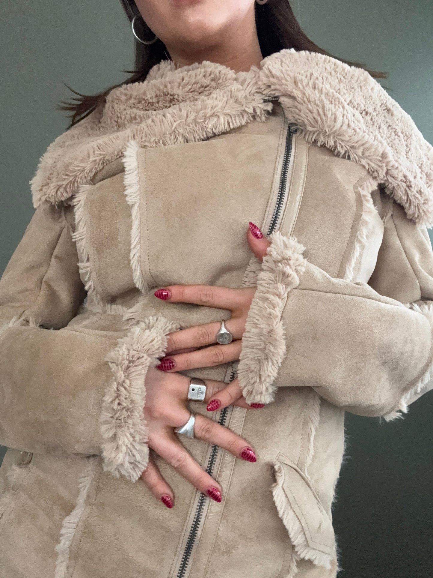 DKNY Faux Fur Jacket (S)