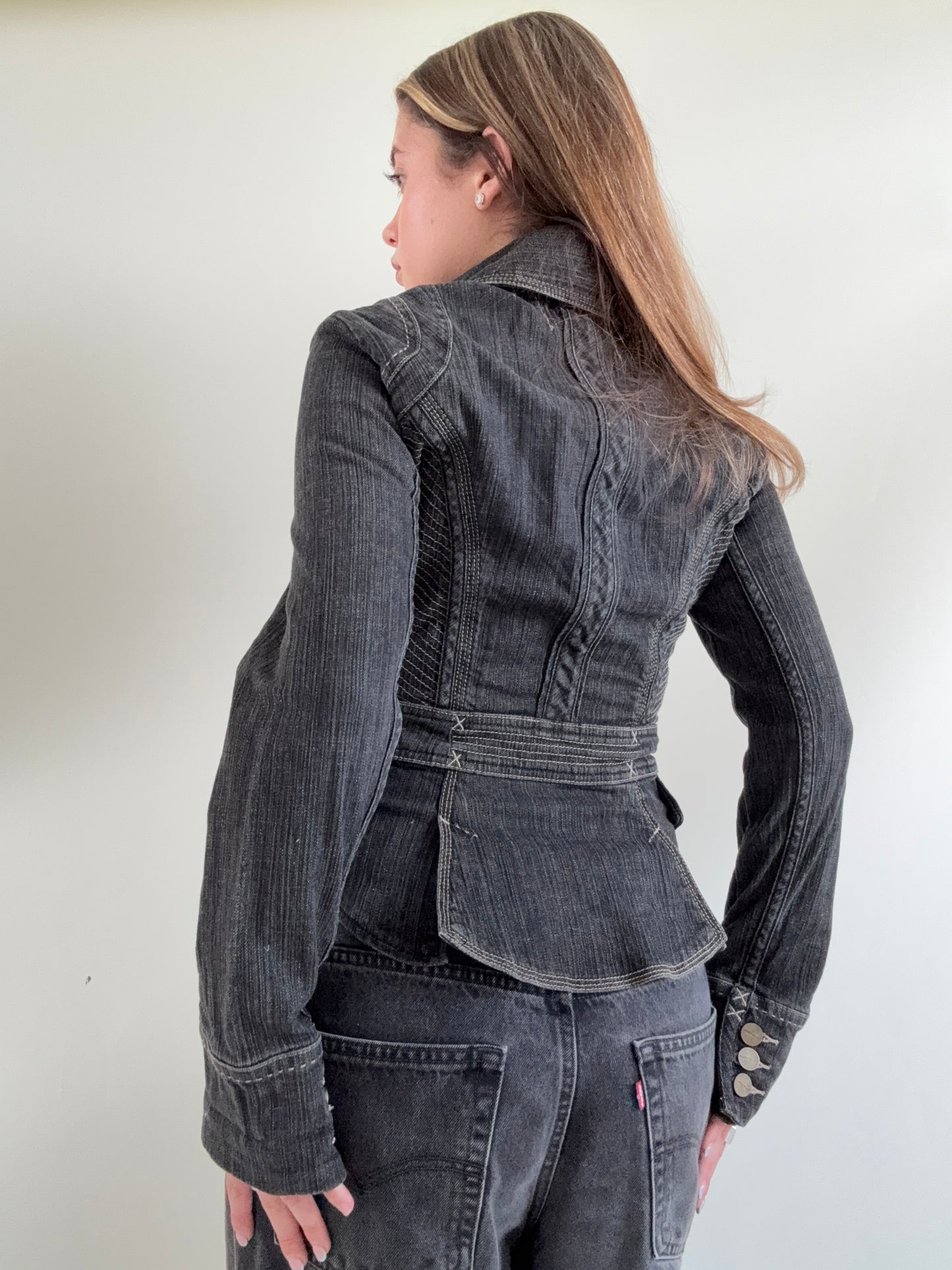 Karen Millen Fitted Denim Jacket (UK10)