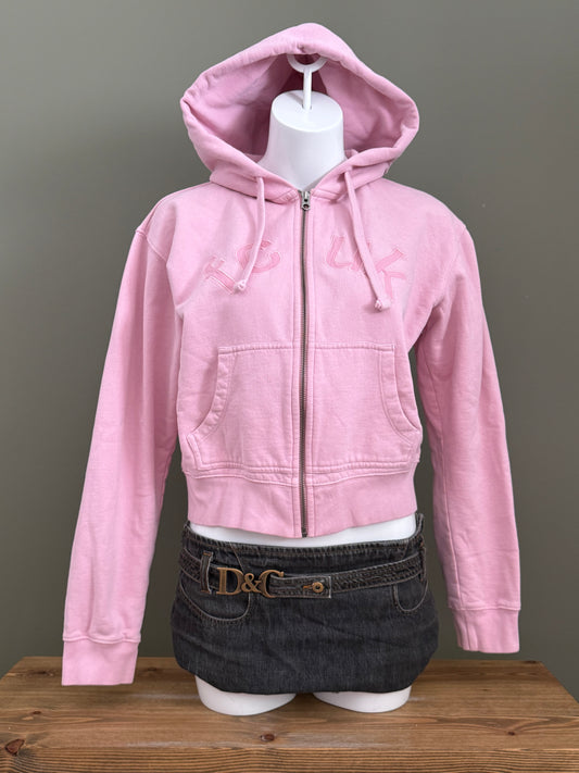 French Connection Pink Zip Hoodie (S)