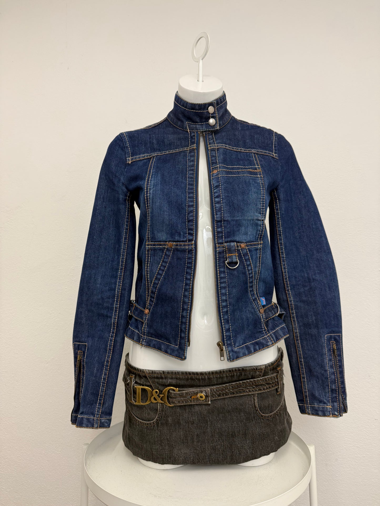 French Connection Cargo Denim Jacket (UK8)