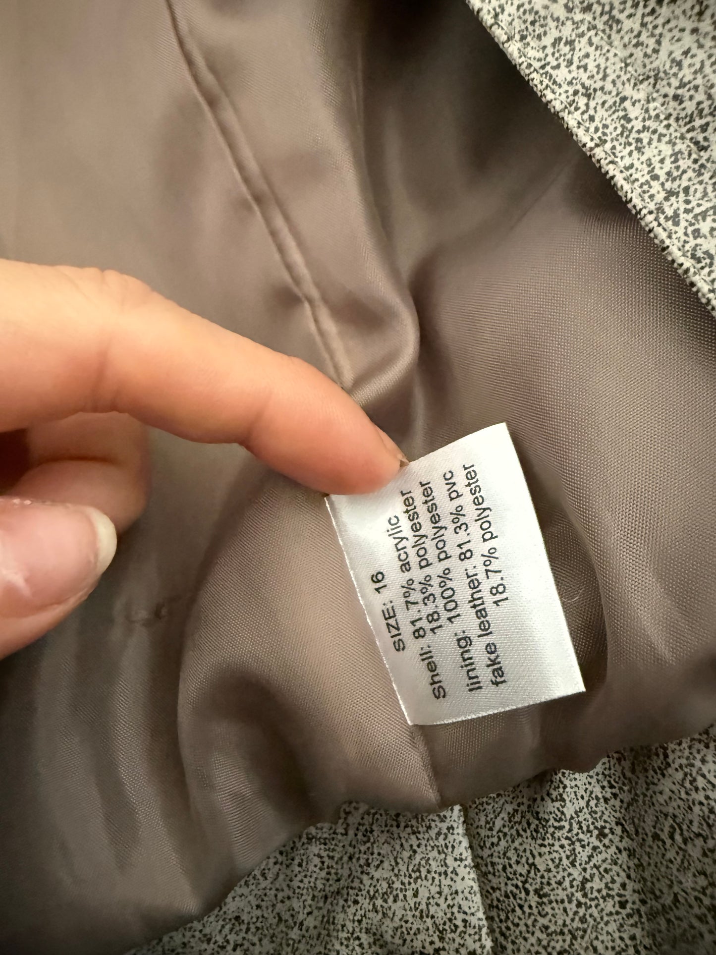 Faux Fur Bomber Jacket (UK16)
