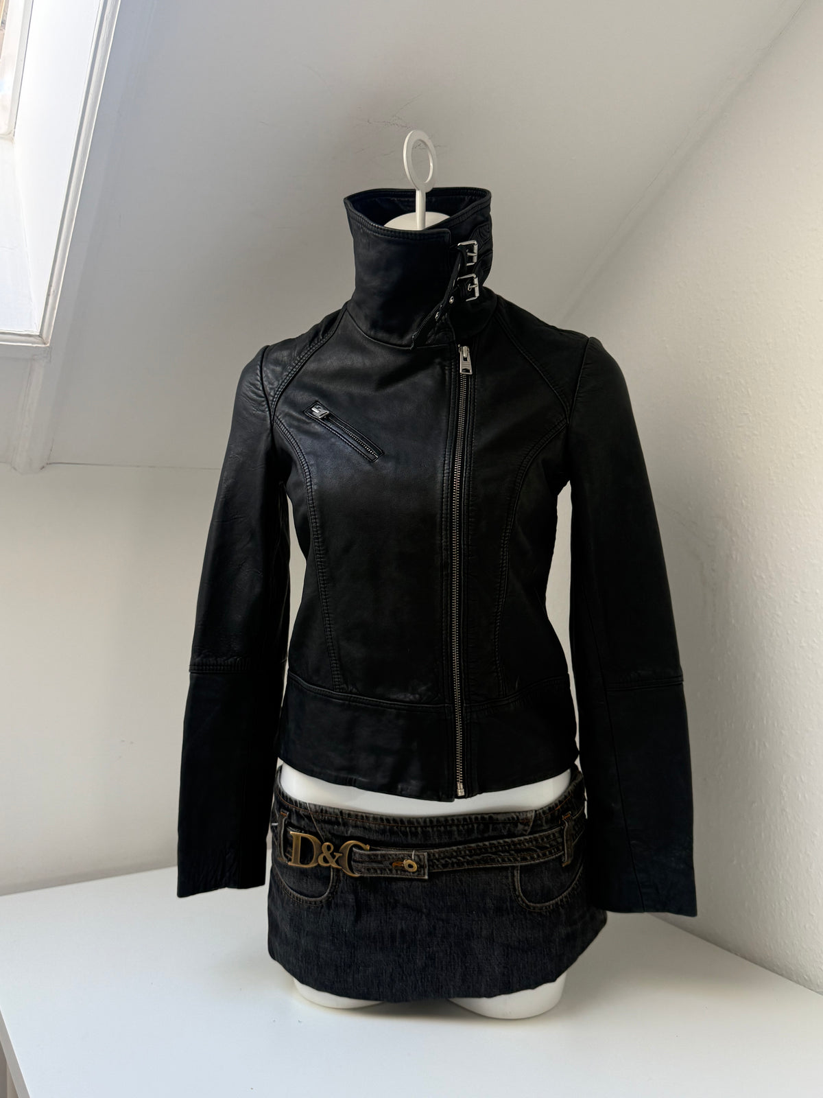 Vintage Allsaints Leather Buckle Jacket (UK8)