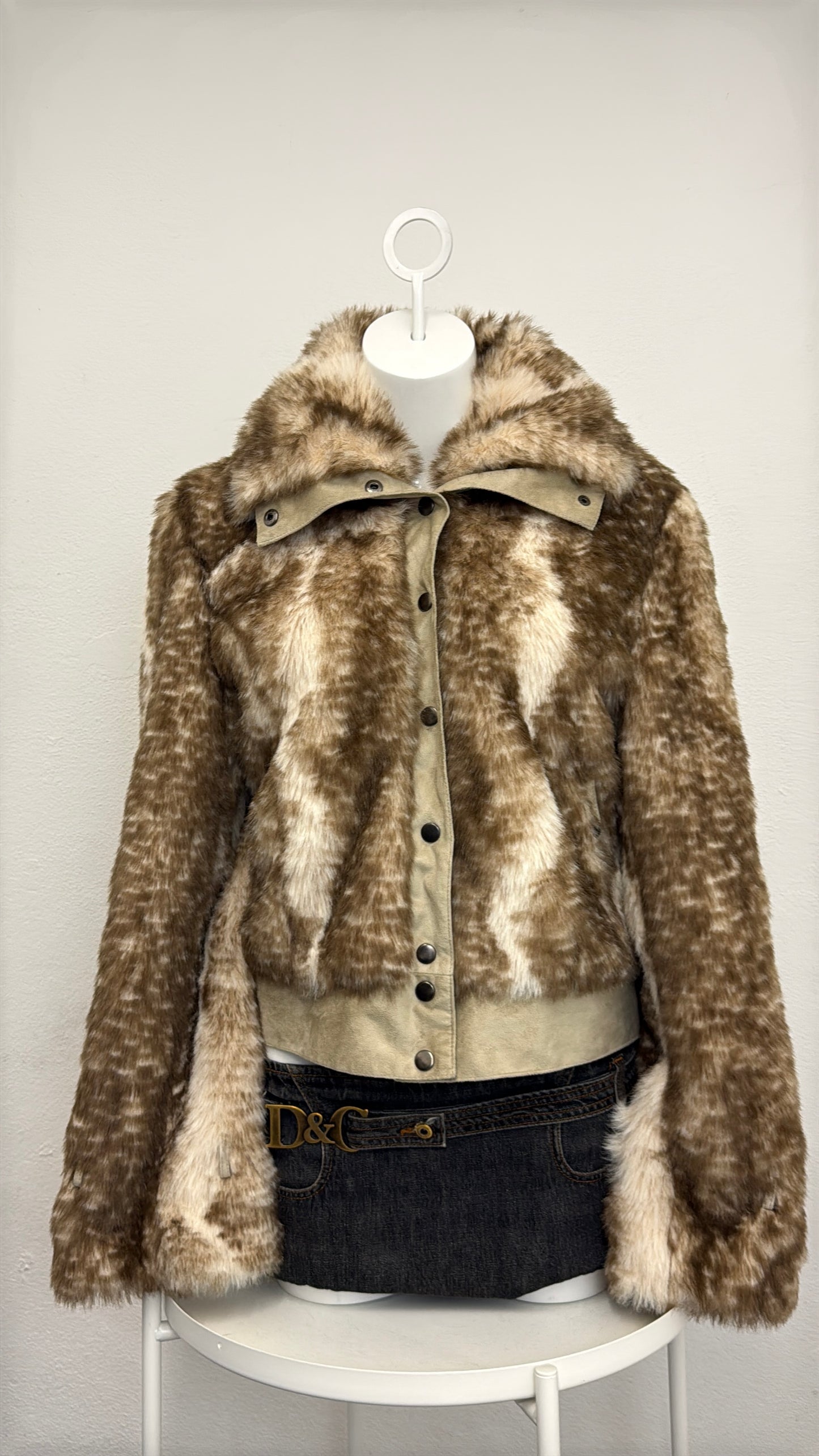 Morgan De Toi Faux Fur Bomber Jacket (M)