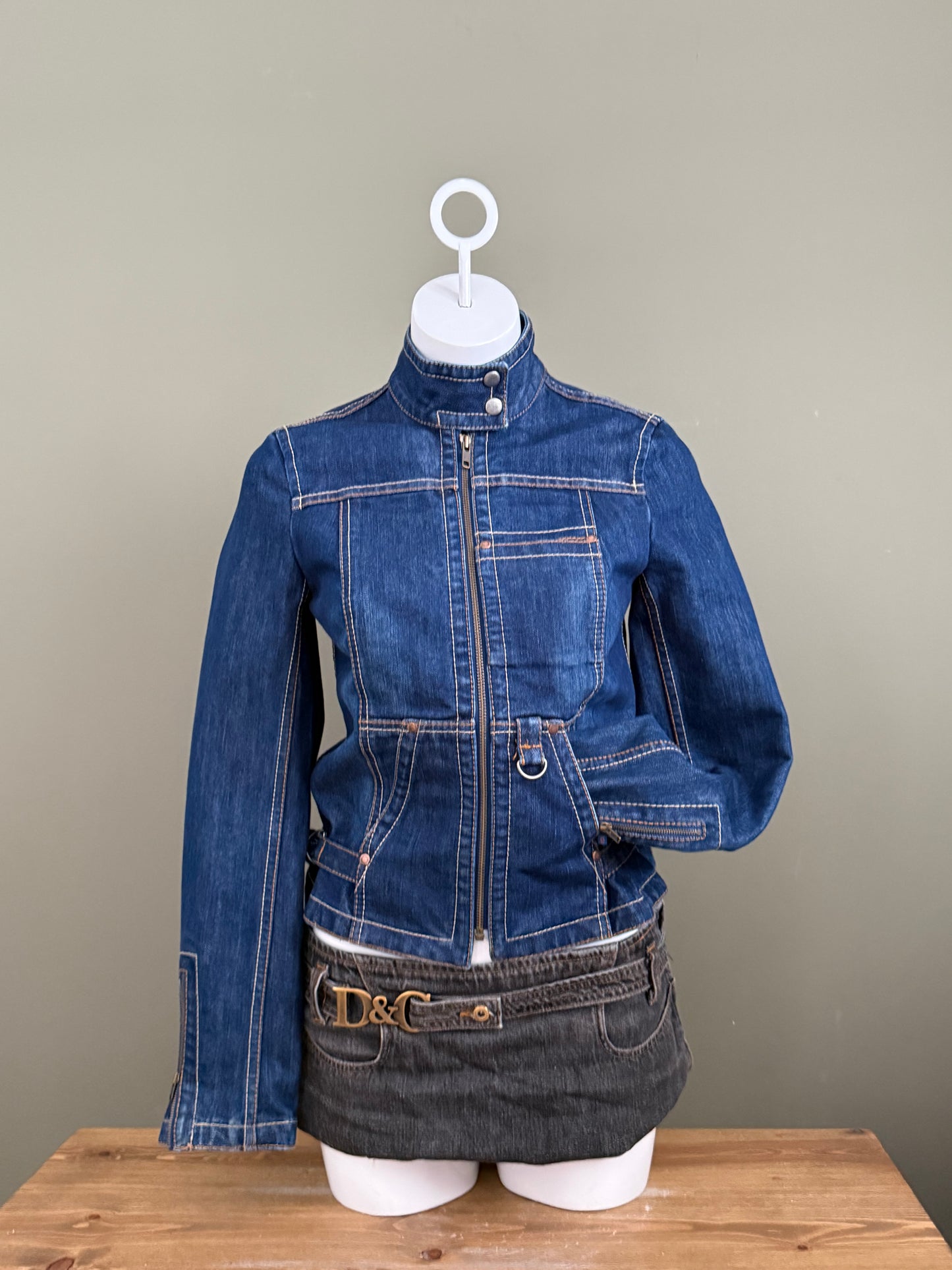 French Connection Denim Cargo Jacket (UK10)