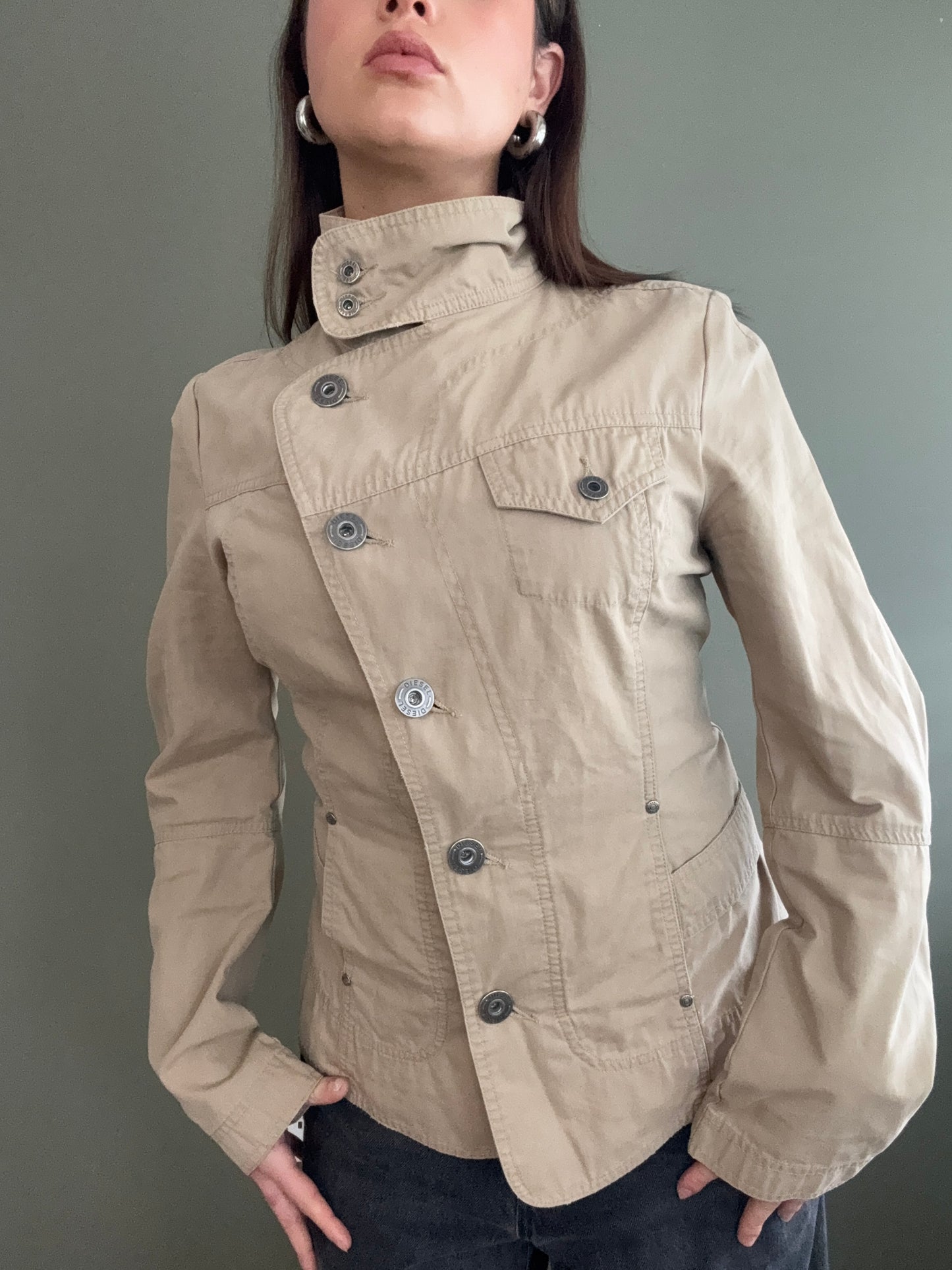 Diesel Asymmetric Button Up Jacket (M)