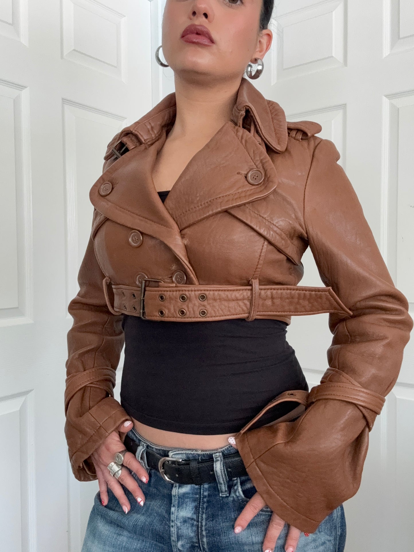 Allsaints Leather 2 in 1 Jacket (UK10)