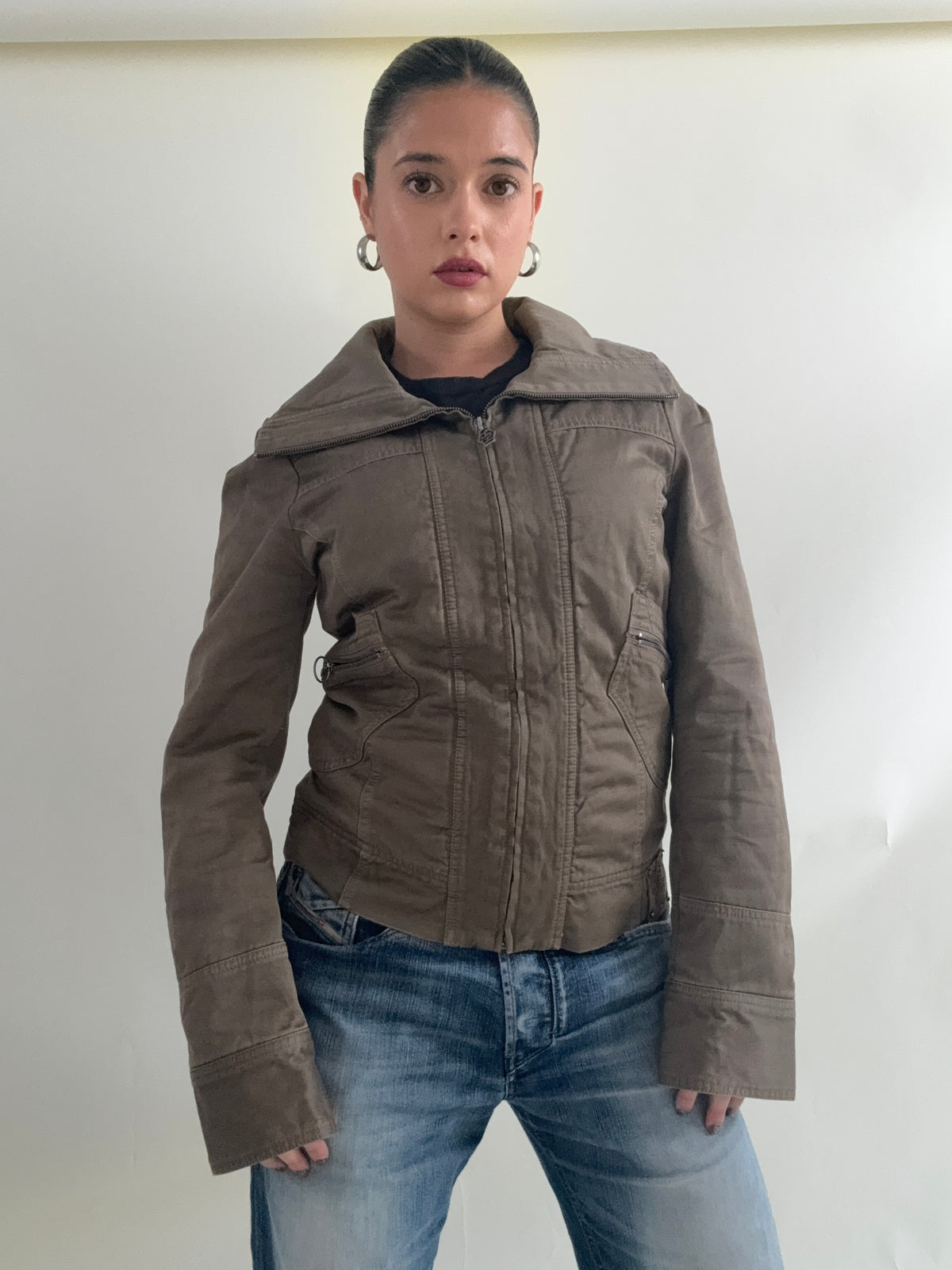 Diesel Funnel Neck Fitted Jacket (M)