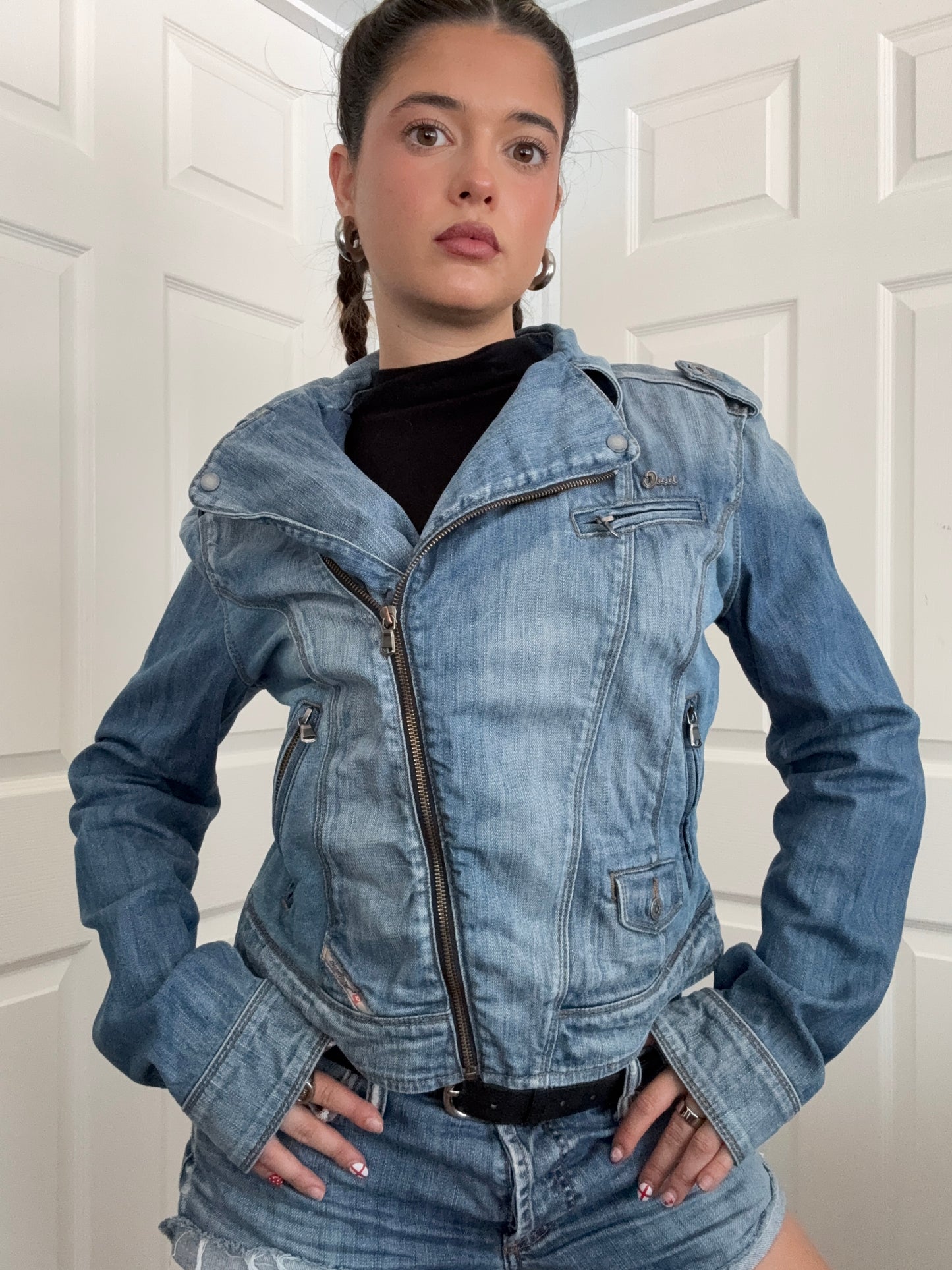 Diesel Denim Biker Jacket (L)