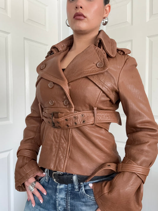 Allsaints Leather 2 in 1 Jacket (UK10)