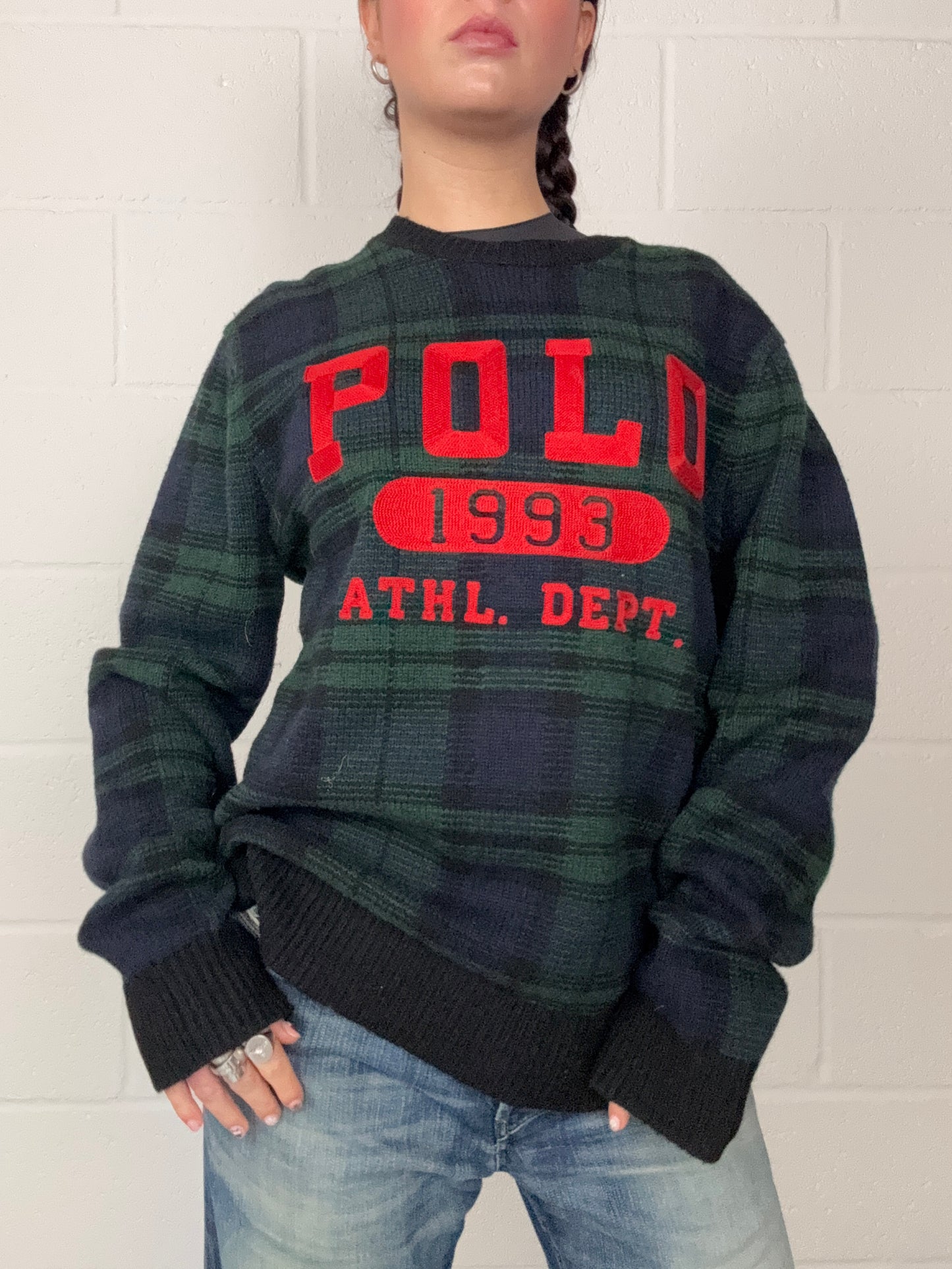 Polo Ralph Lauren Tartan Knit Jumper (M)