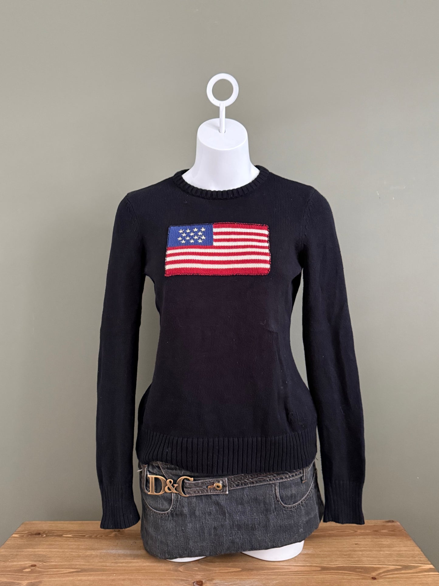 Ralph Lauren Knitted Flag Jumper (M)