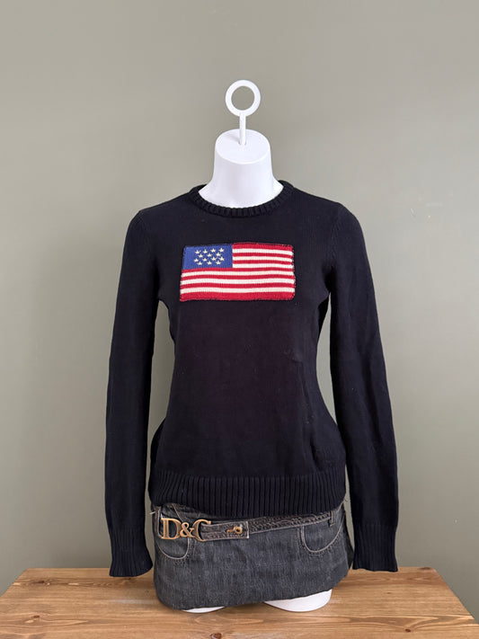 Ralph Lauren Knitted Flag Jumper (M)