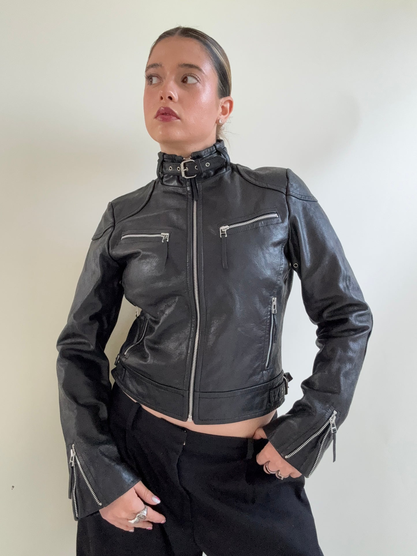 Leather Buckle Jacket (UK10)