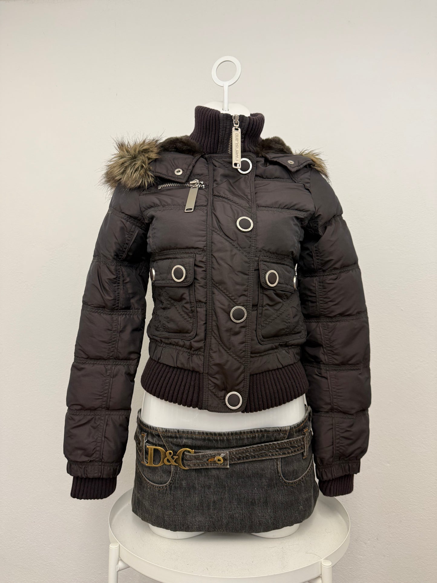 Brown Puffer Jacket (UK6)