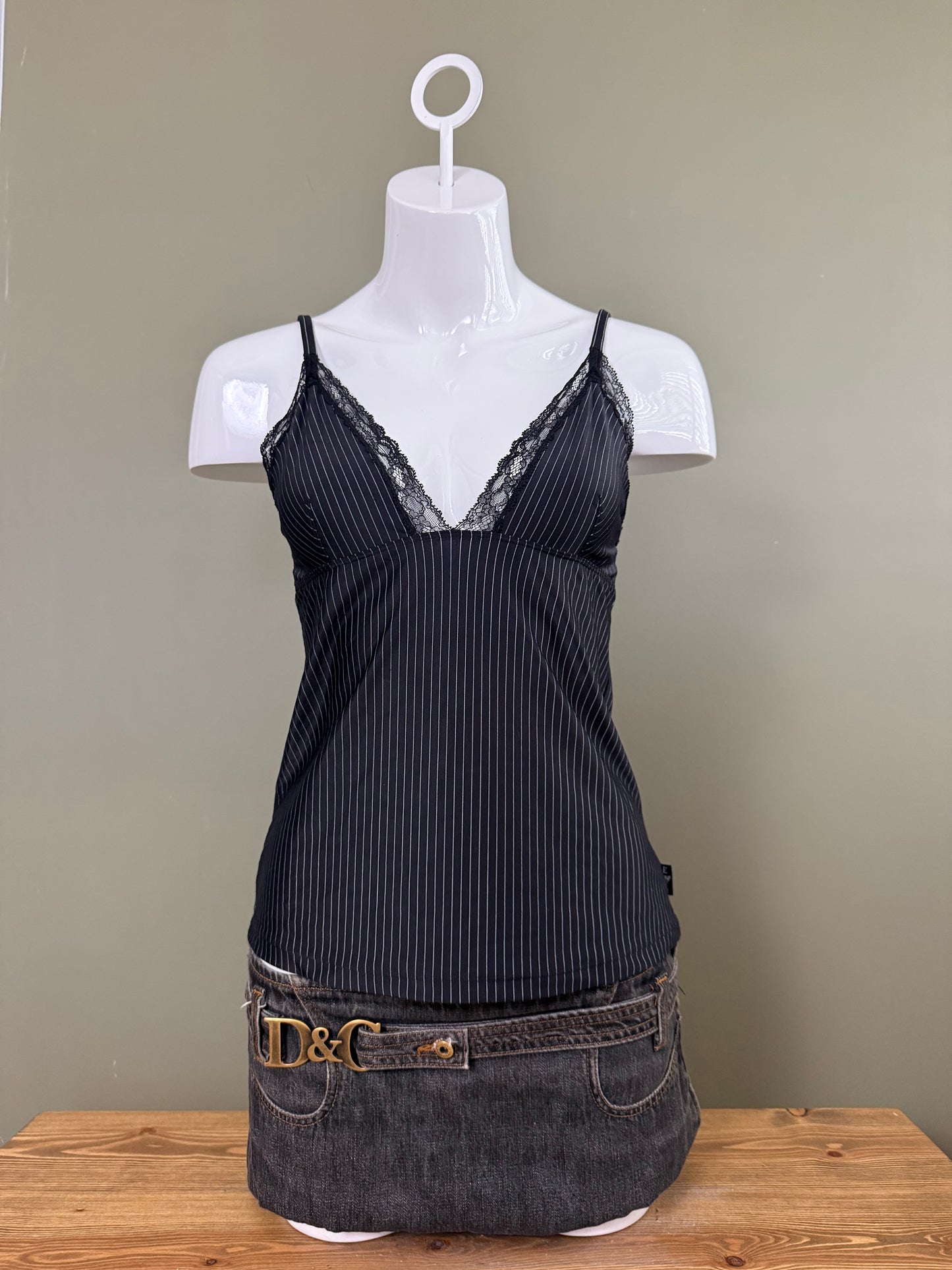 Emporio Armani Pinstripe Cami Top (M)