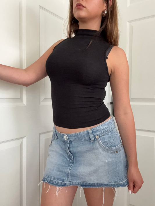 Y2K Mini Denim Skirt (UK14)