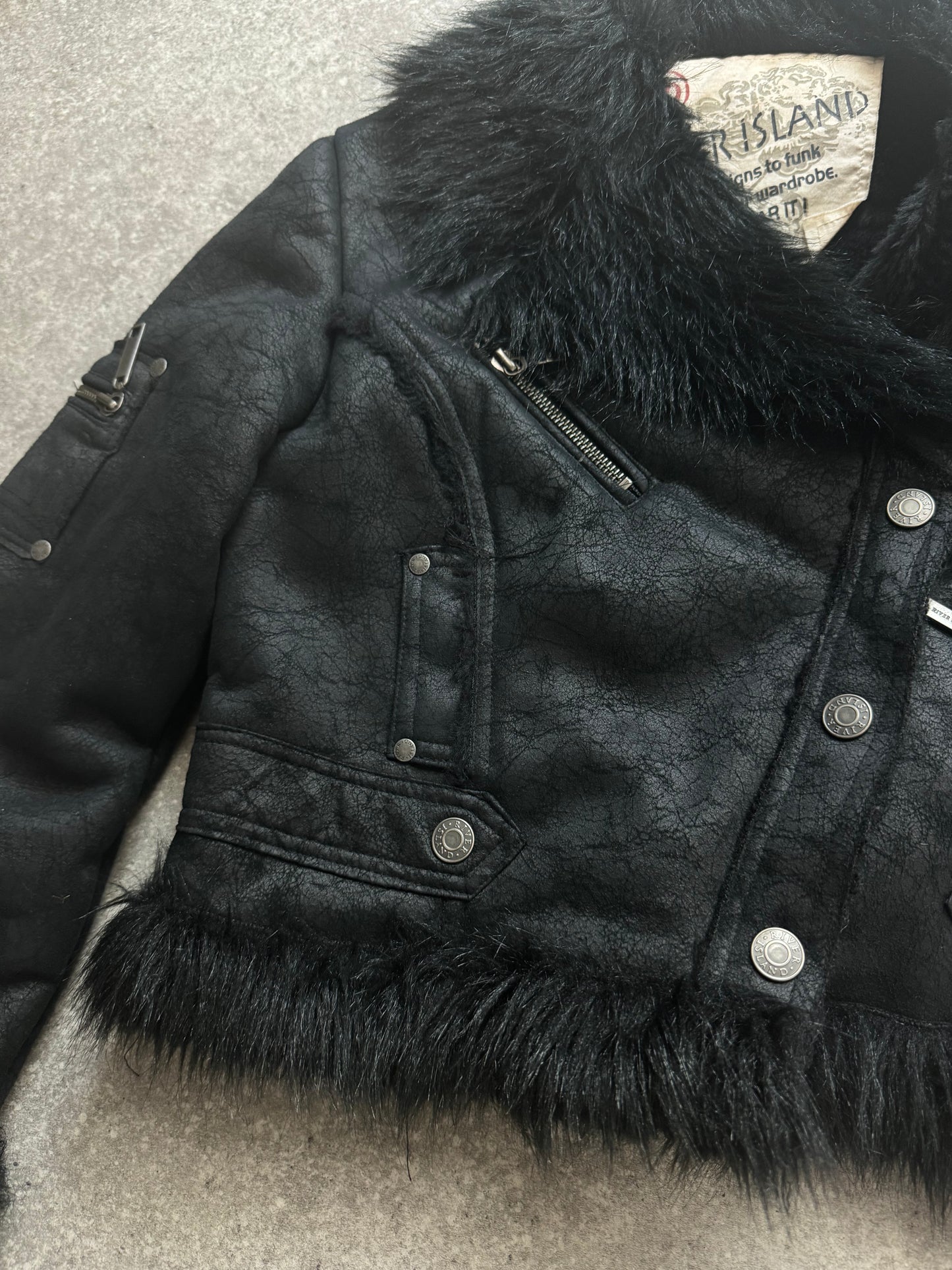 Y2K Faux Fur Jacket (UK10)