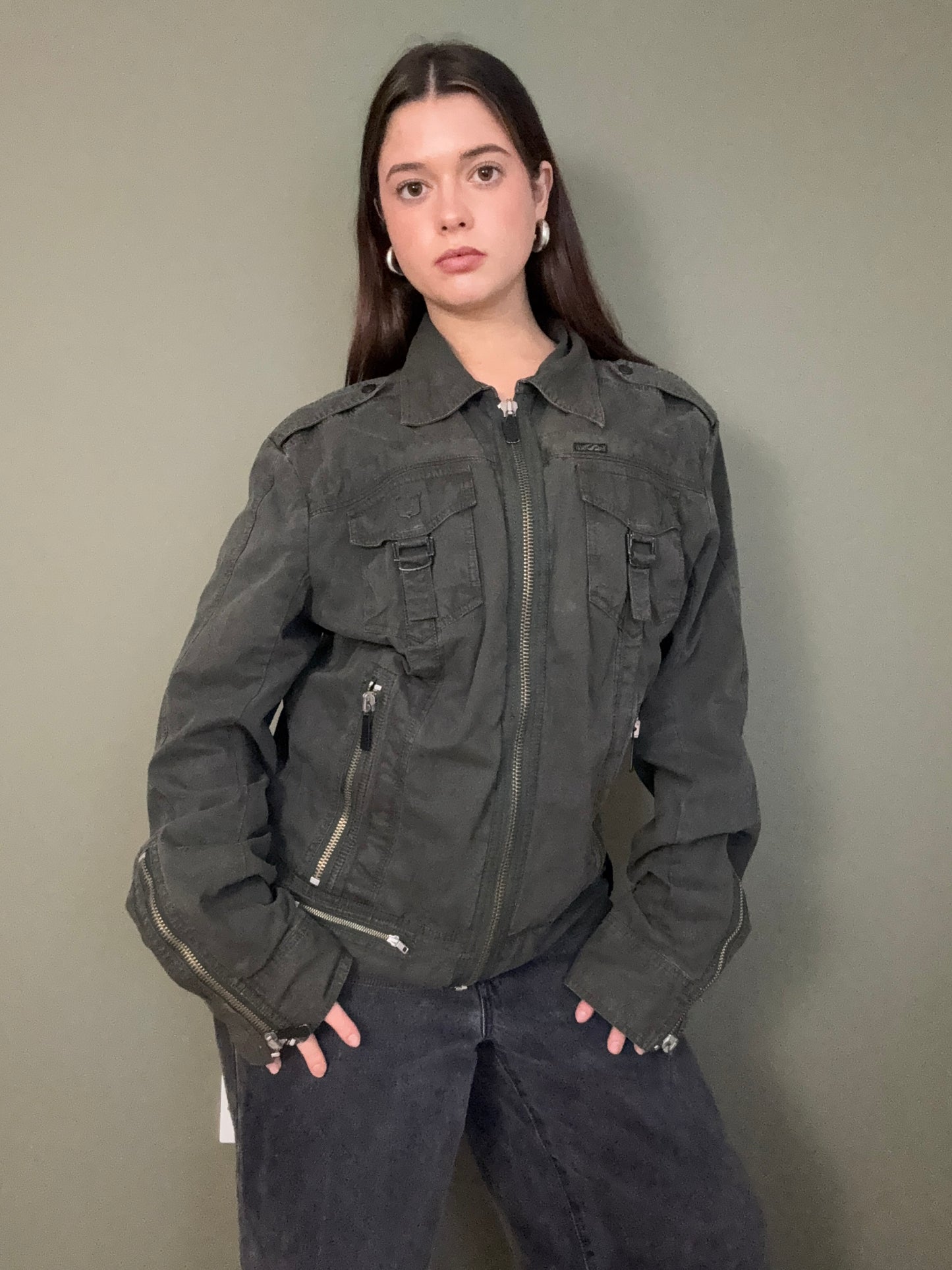 Diesel Khaki Cargo Jacket (XL)