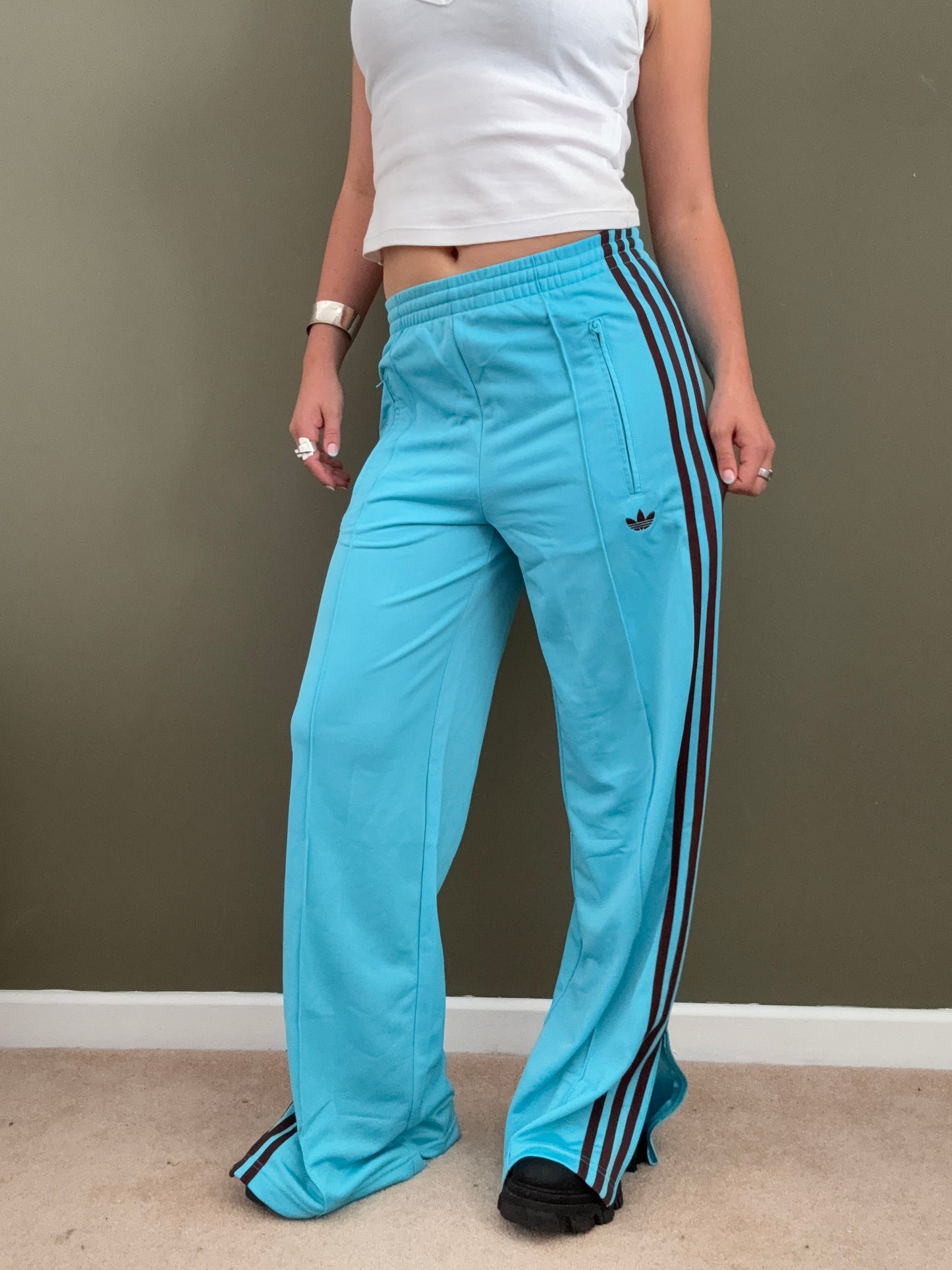 Adidas Straight Leg Tracksuit Bottoms (XS)