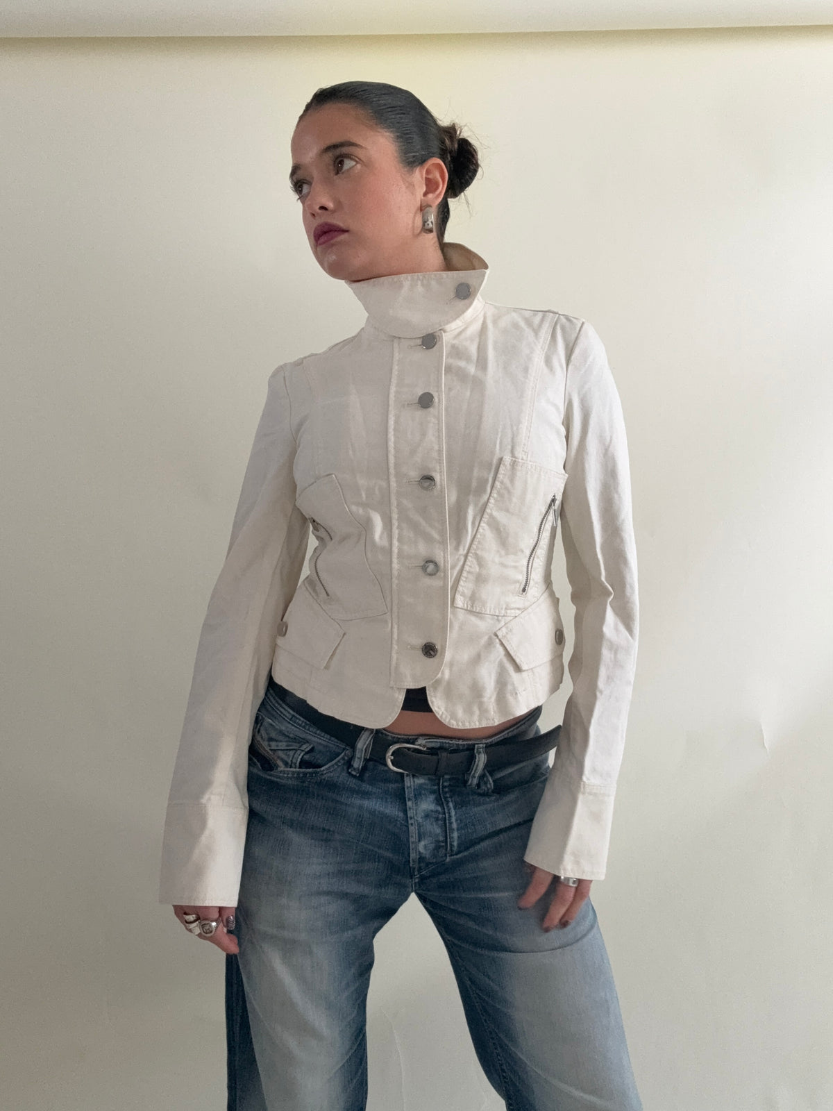 Karen Millen Funnel Neck Corset Jacket (UK10)