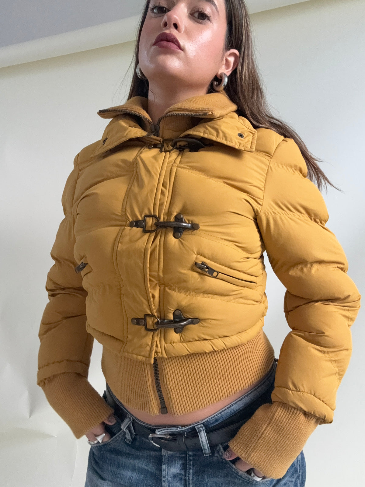 Y2K Fireman Clasp Puffer Jacket (UK10)