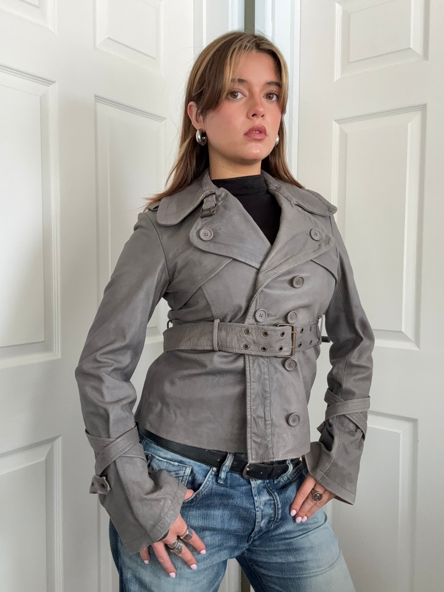 Allsaints 2 in 1 Leather Jacket (UK10)