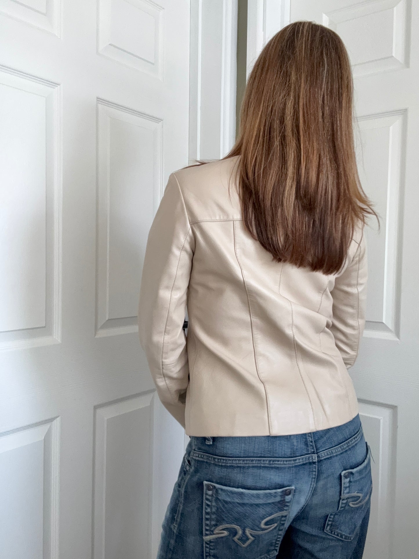 Leather Corset Style Jacket (UK10)